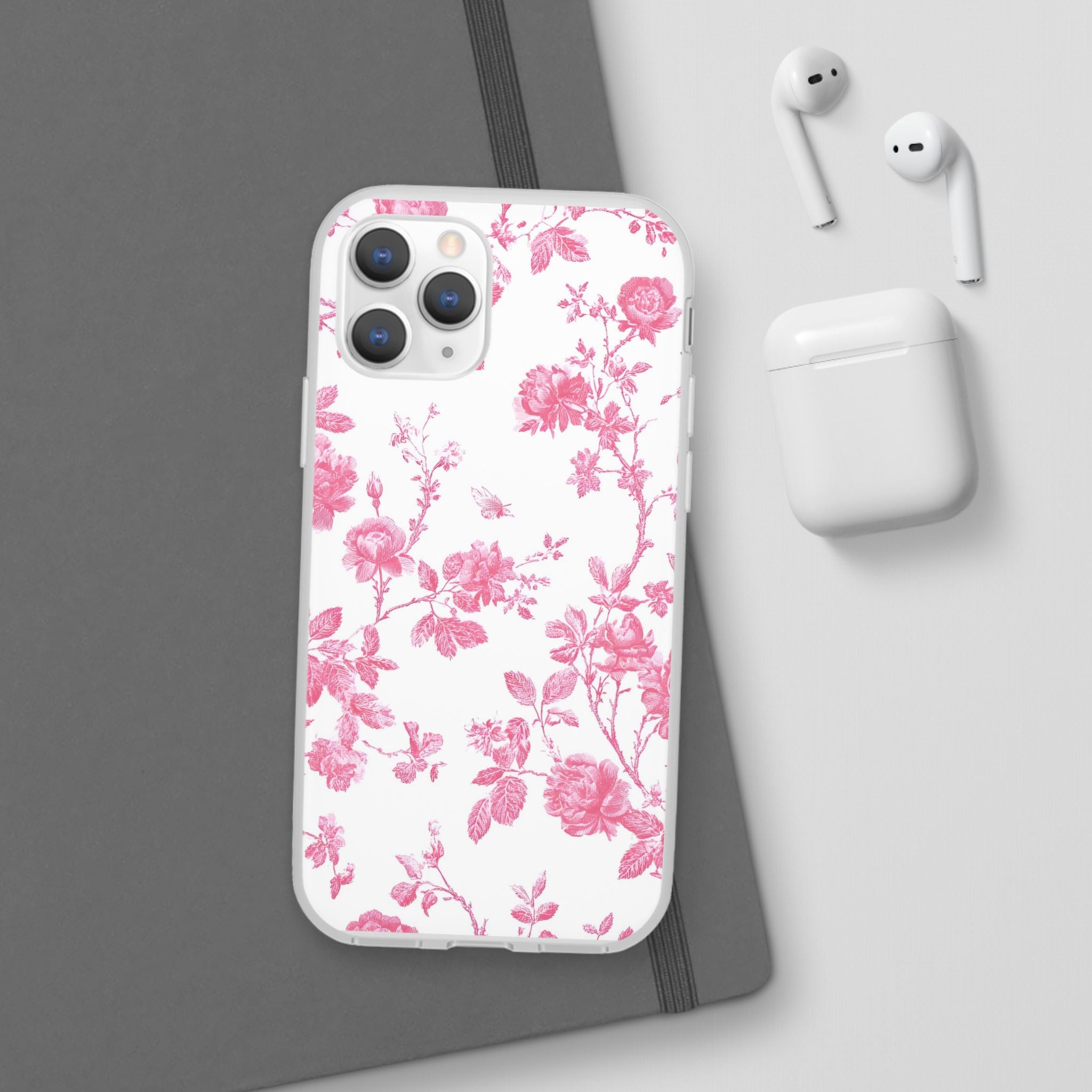Pink and White Floral iPhone Case