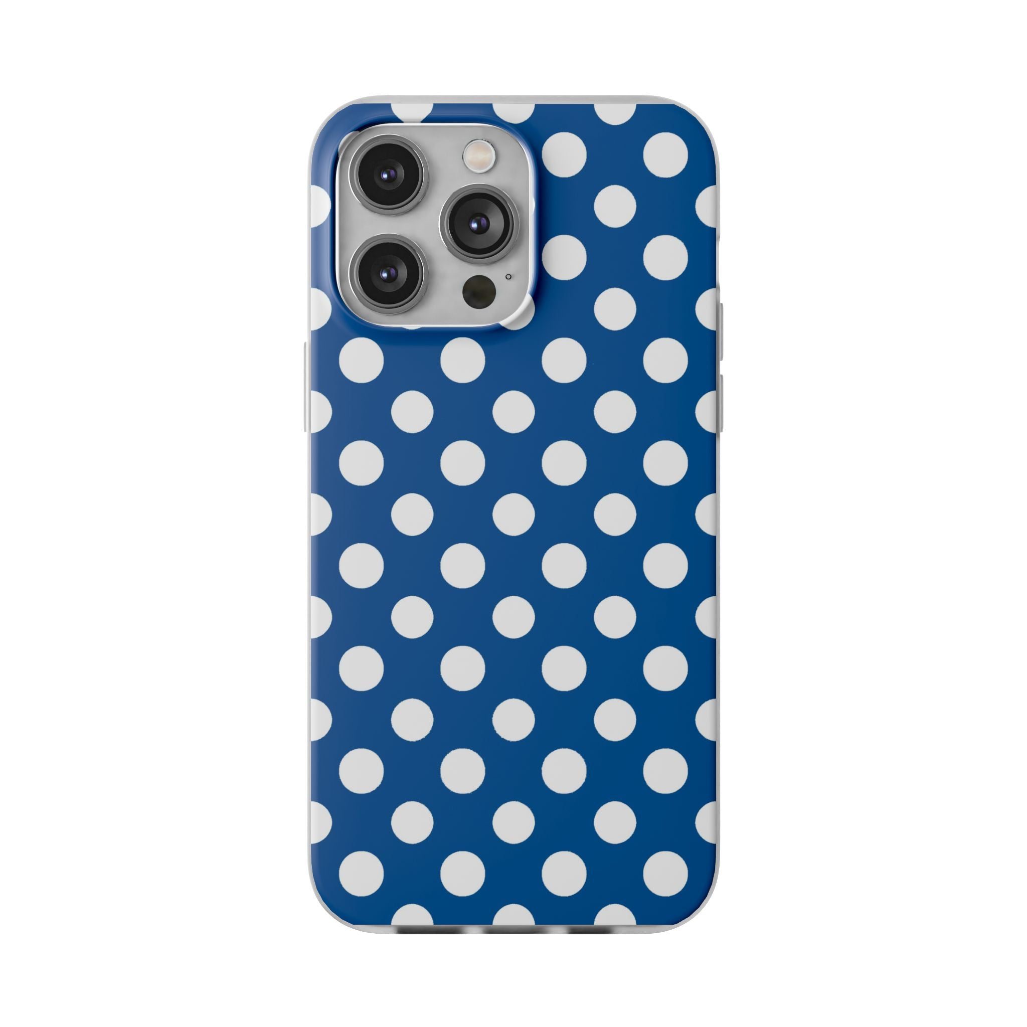 Blue and White Polka Dot iPhone Case, Artsulli - Art is Long, Life is Short, Phone Case, Size, iPhone 14 Pro Max, , , , , 60124574803476800441