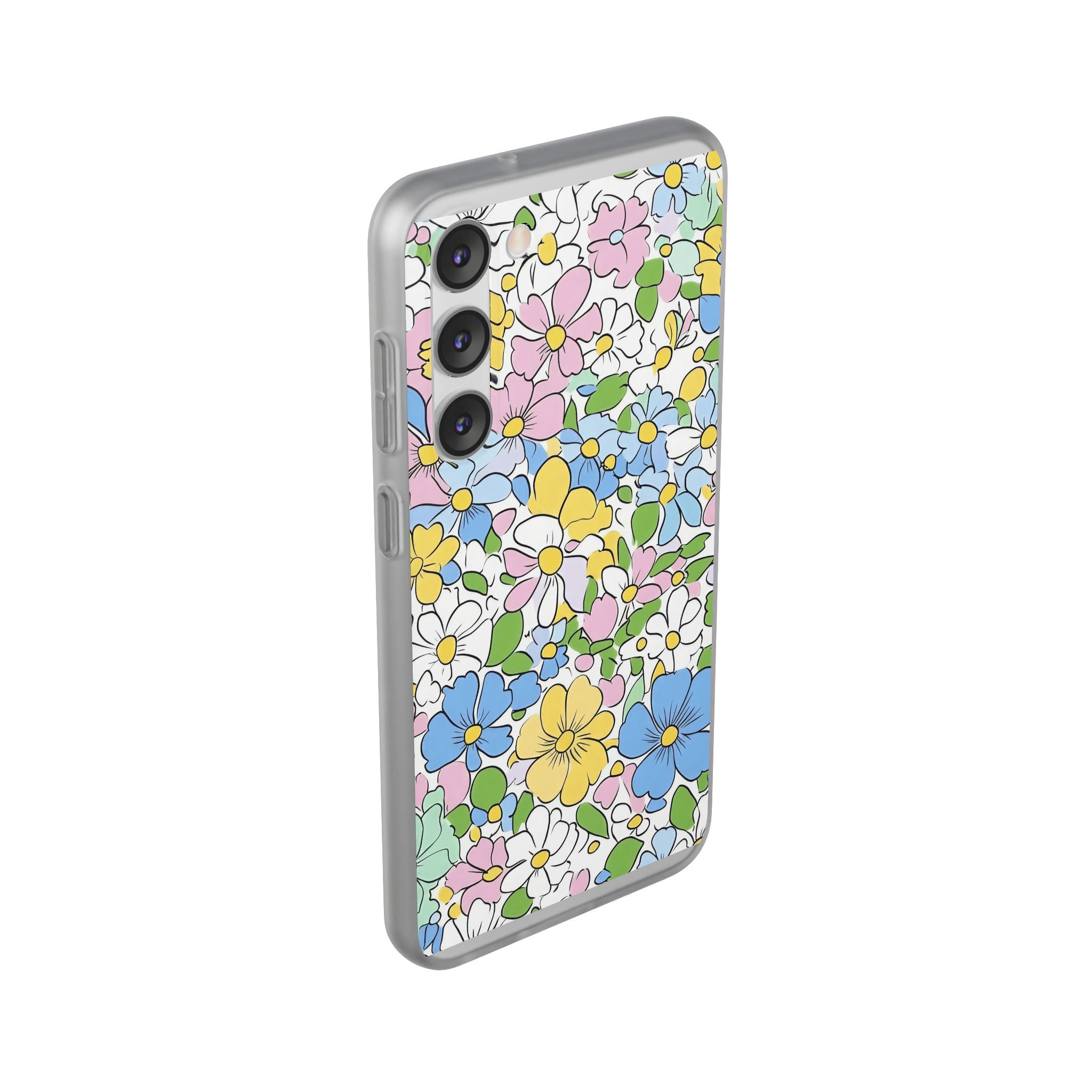 Colorful Floral Clear Flexi Case, Artsulli - Art is Long, Life is Short, Phone Case, , , , , , ,