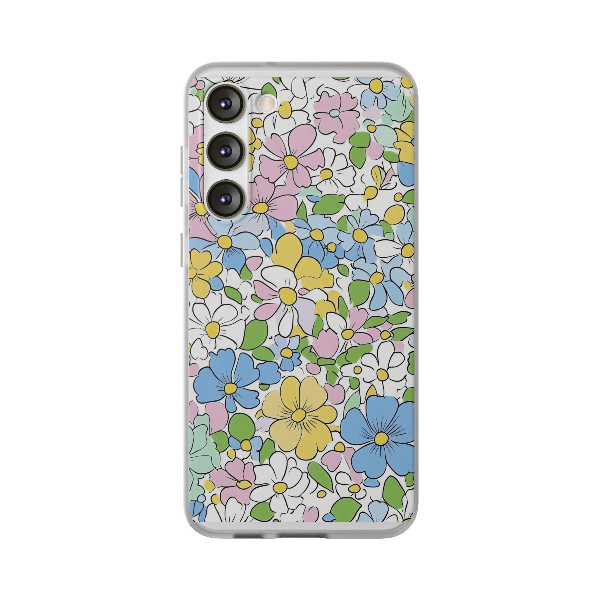 Colorful Floral Clear Flexi Case, Artsulli - Art is Long, Life is Short, Phone Case, Size, Samsung Galaxy S23 Plus with gift packaging, , , , , 32630083041281336517
