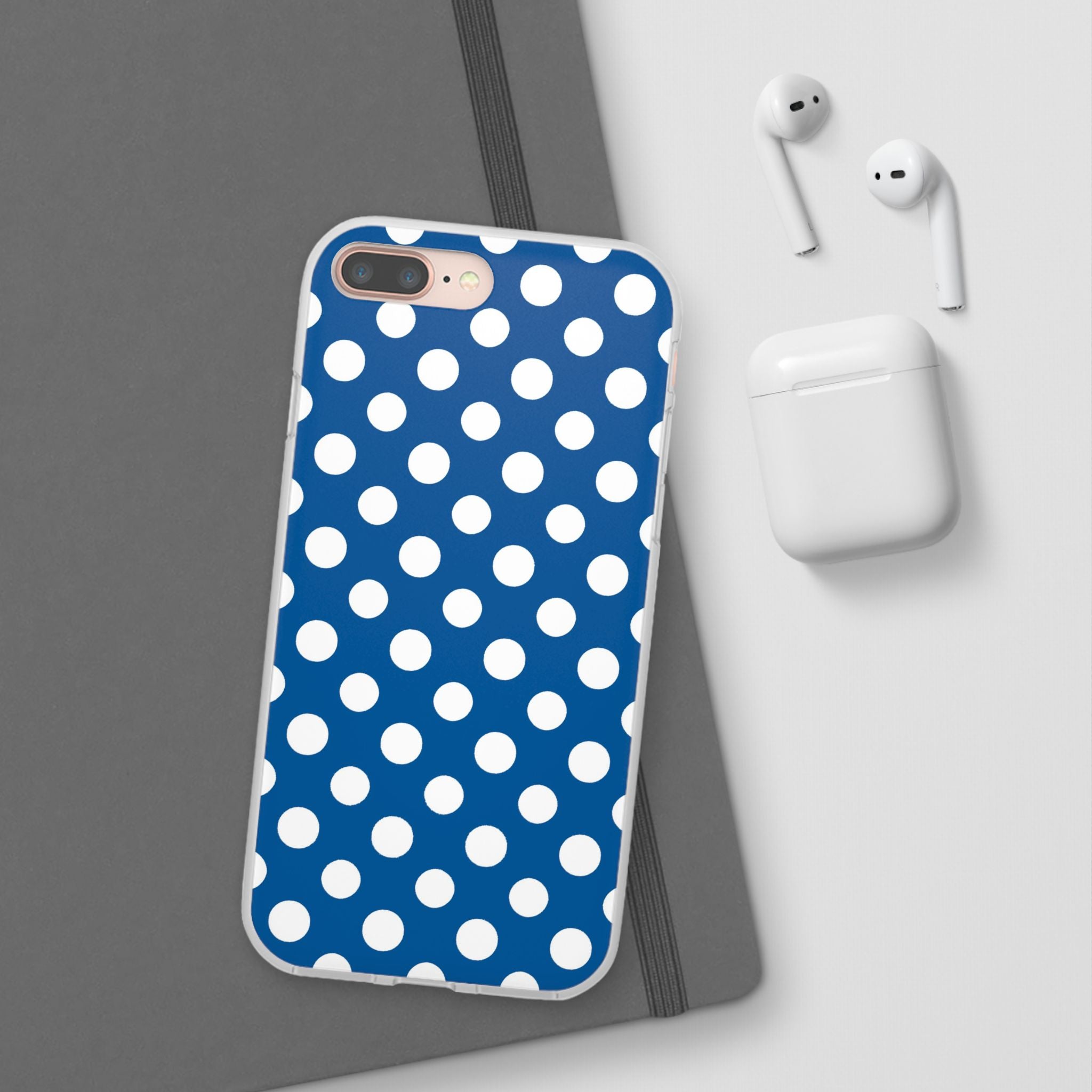 Blue and White Polka Dot iPhone Case, Artsulli - Art is Long, Life is Short, Phone Case, , , , , , ,