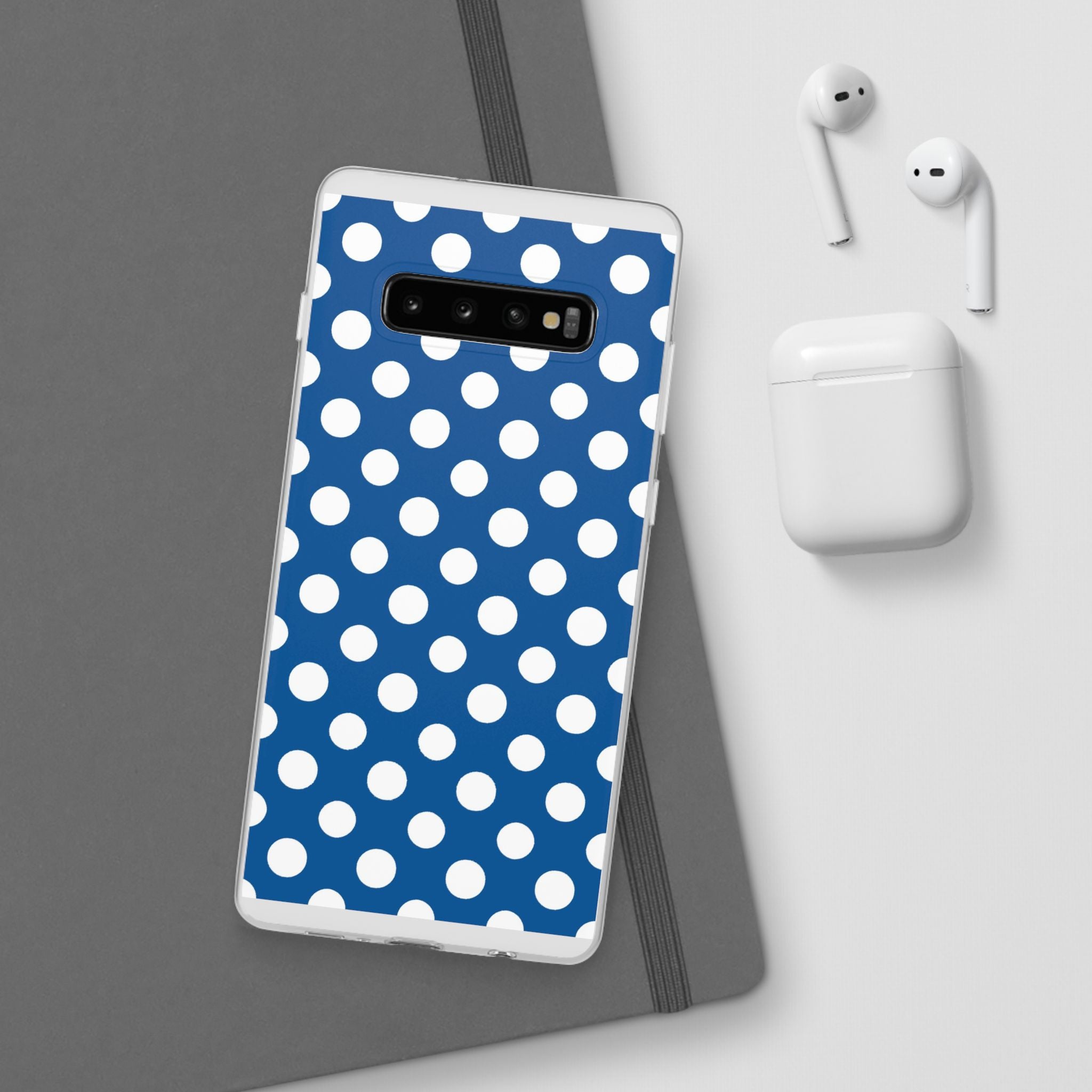 Blue and White Polka Dot iPhone Case, Artsulli - Art is Long, Life is Short, Phone Case, , , , , , ,