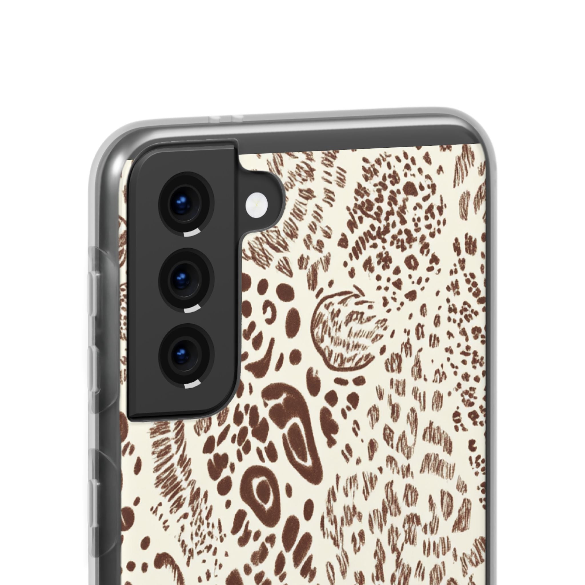 Brown Animal Print Flexi Case, Artsulli - Art is Long, Life is Short, Phone Case, , , , , , ,