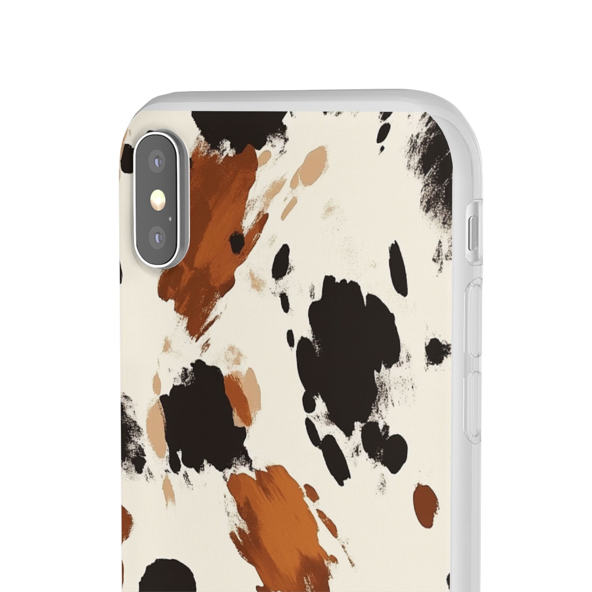 Brown Cow Print Phone Case, Artsulli - Art is Long, Life is Short, Phone Case, , , , , , ,