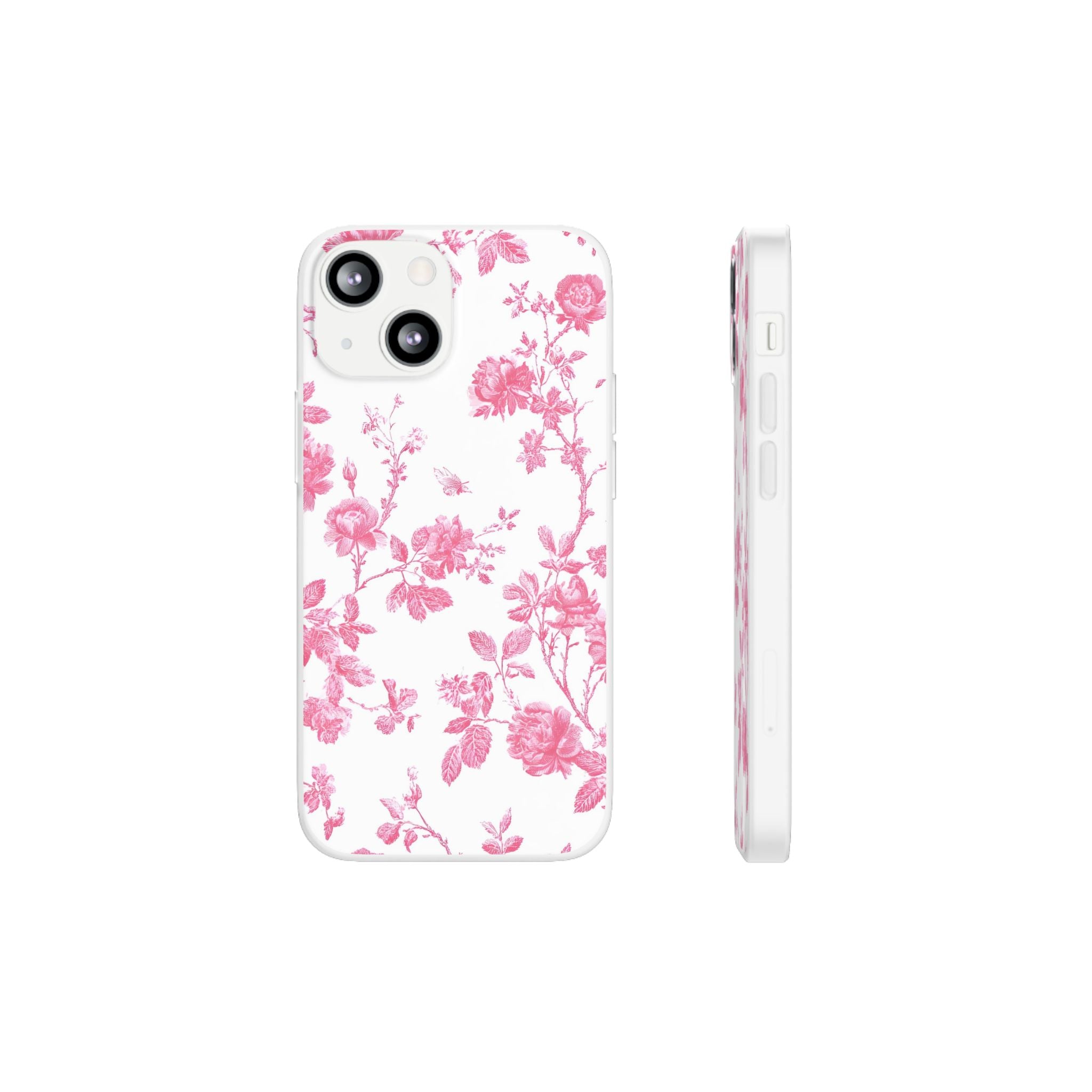 Pink and White Floral iPhone Case