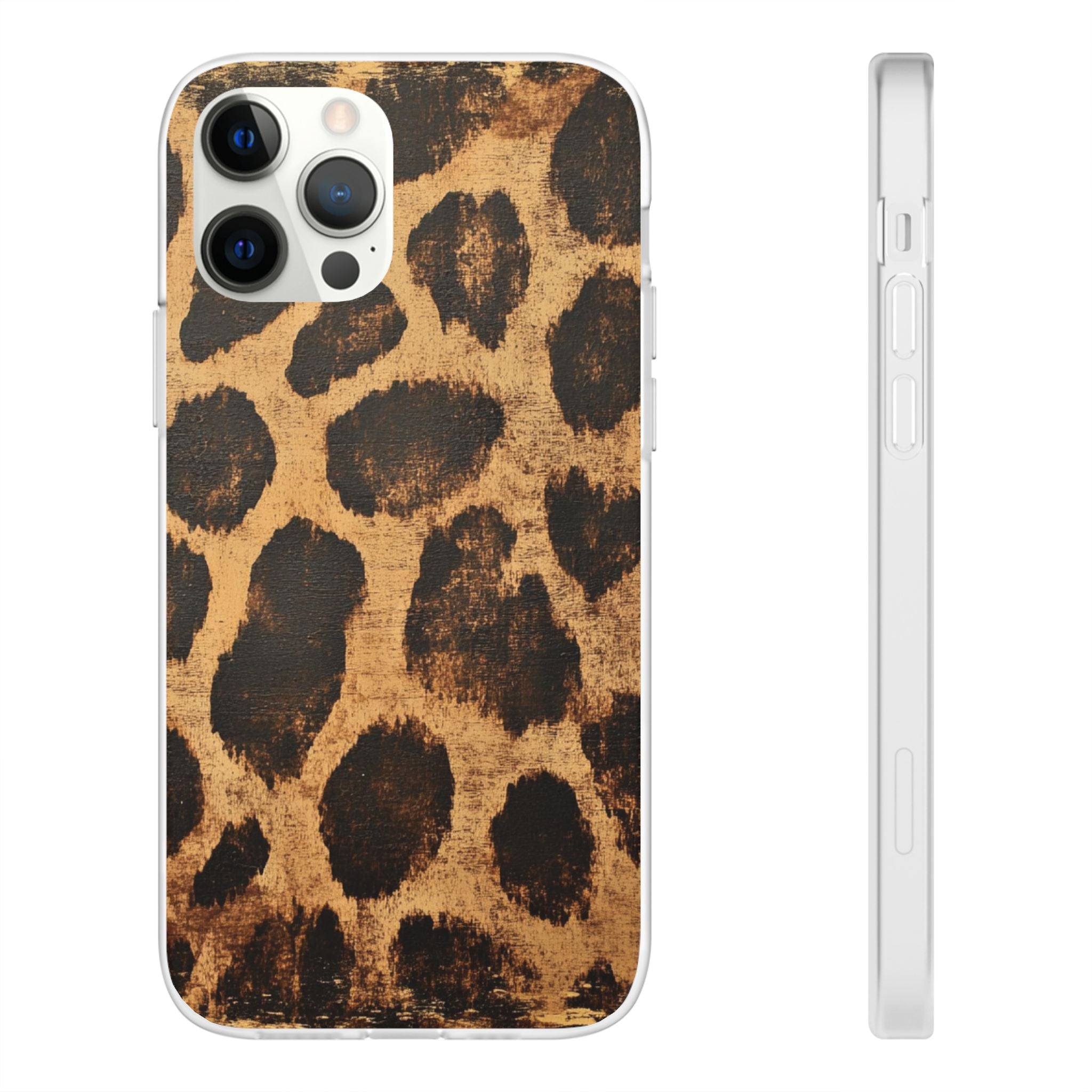 Brown Leopard Print iPhone Case, Artsulli - Art is Long, Life is Short, Phone Case, Size, iPhone 12 Pro with gift packaging, , , , , 13573905559356306304