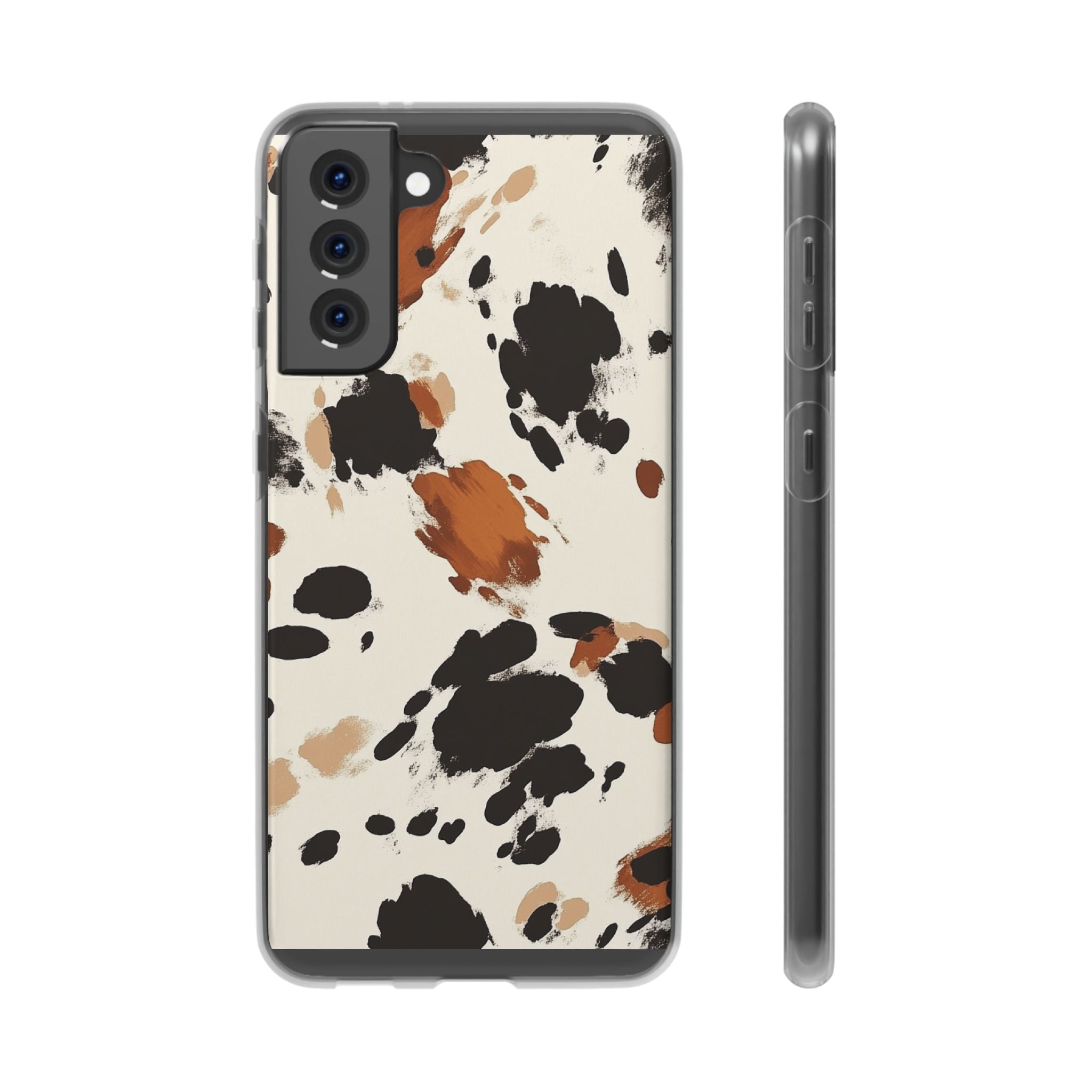 Brown Cow Print Phone Case, Artsulli - Art is Long, Life is Short, Phone Case, Size, Samsung Galaxy S21 Plus, , , , , 85502375151988087936