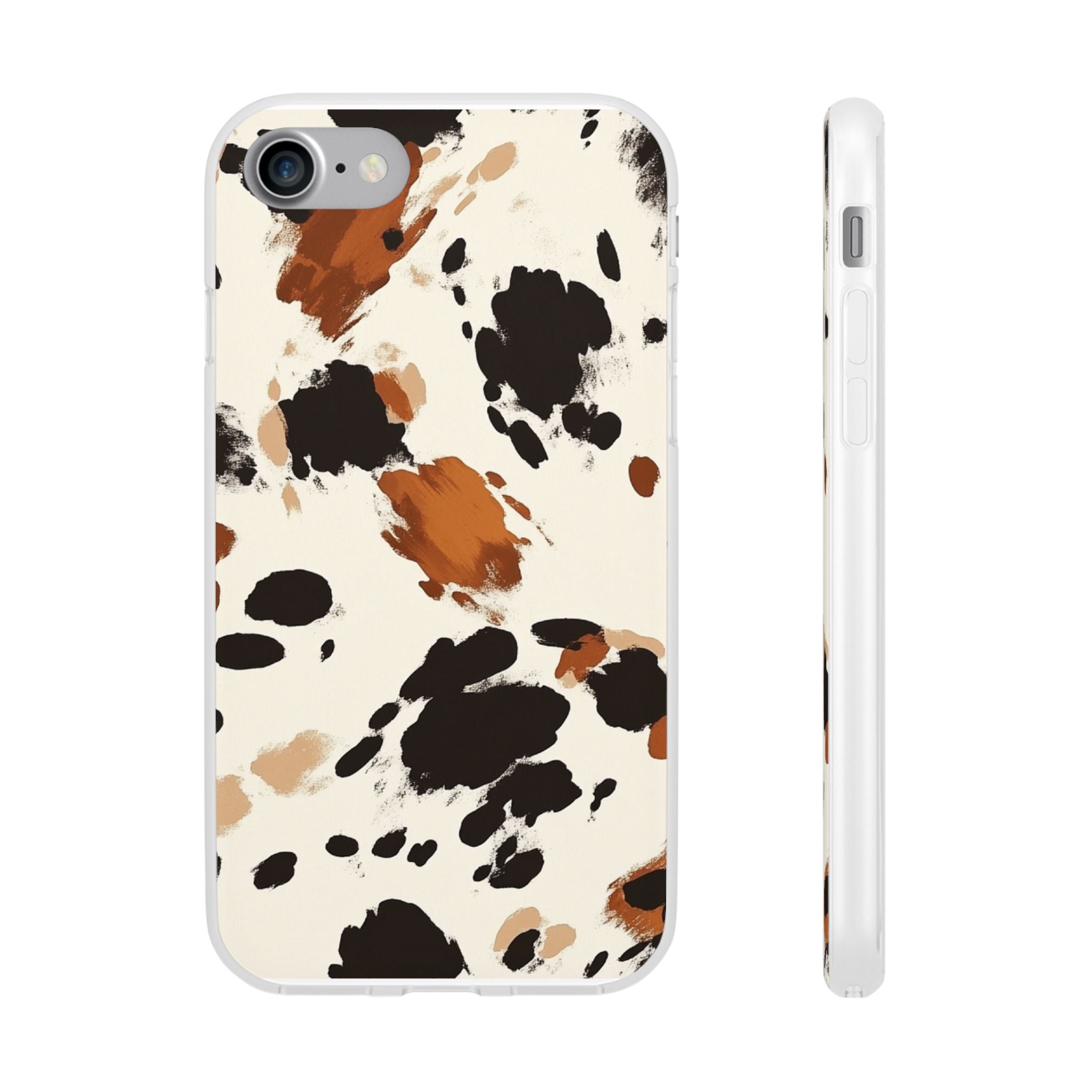 Brown Cow Print Phone Case, Artsulli - Art is Long, Life is Short, Phone Case, Size, iPhone 7, , , , , 27411354982094753963