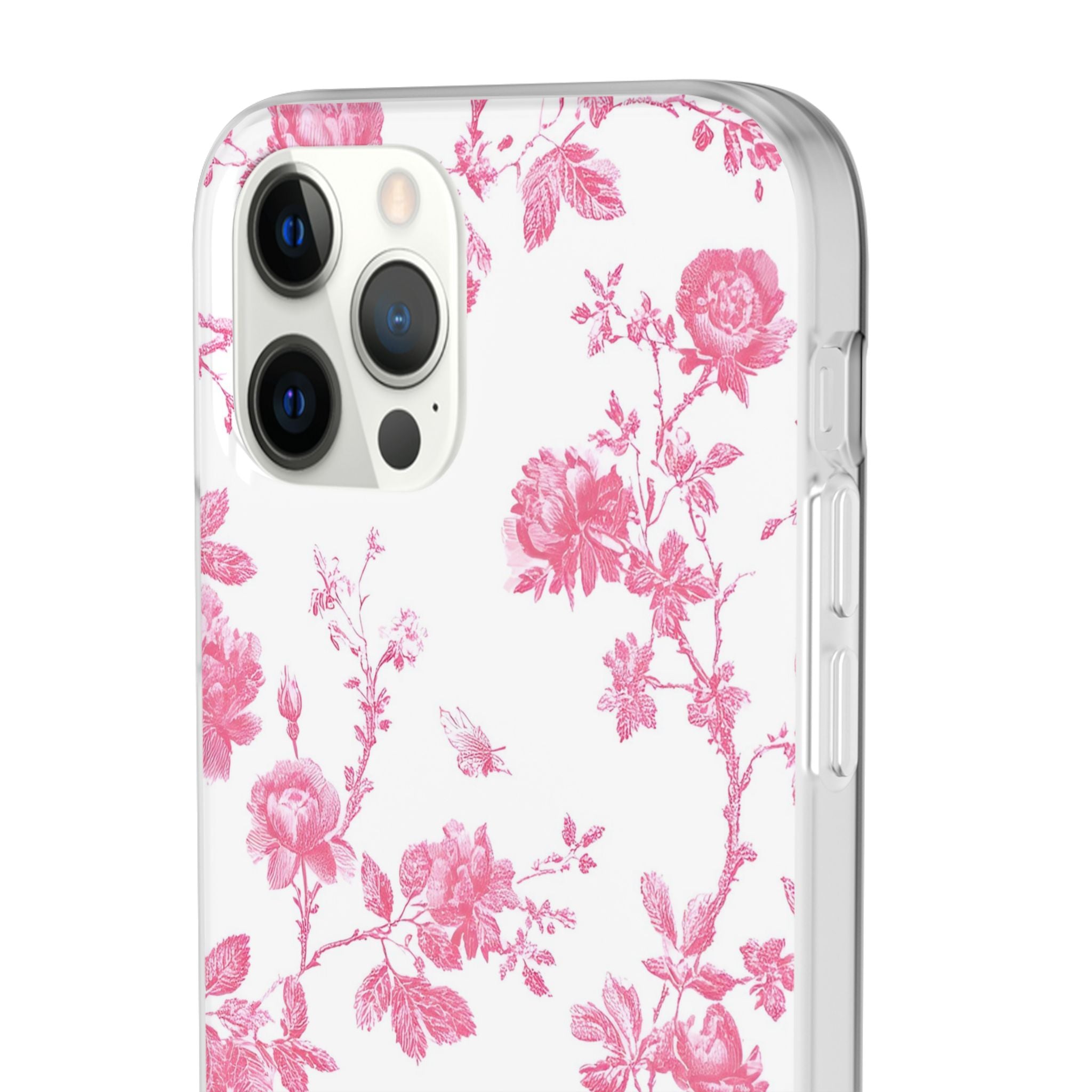 Pink and White Floral iPhone Case