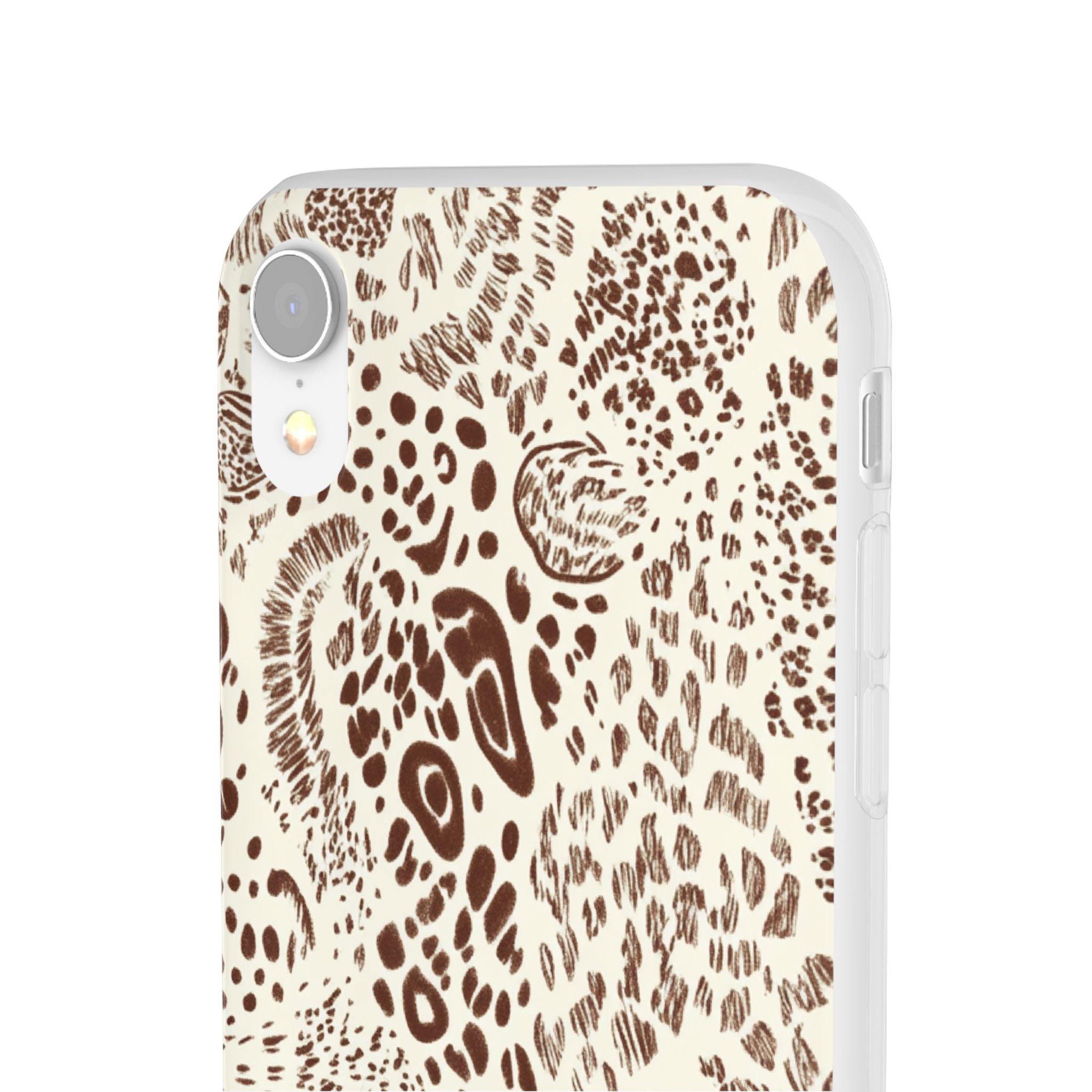 Brown Animal Print Flexi Case, Artsulli - Art is Long, Life is Short, Phone Case, , , , , , ,