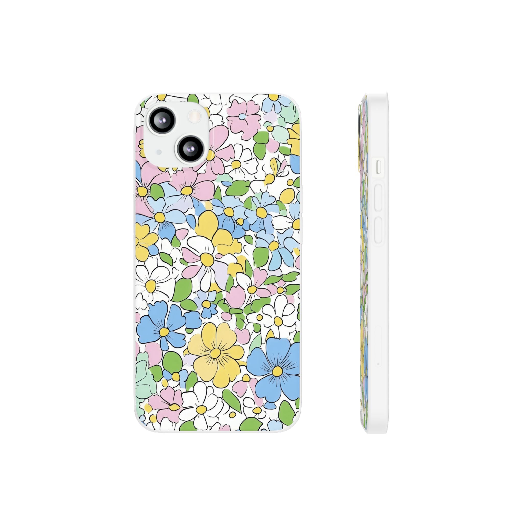 Colorful Floral Clear Flexi Case, Artsulli - Art is Long, Life is Short, Phone Case, Size, iPhone 13, , , , , 11016914936652754877