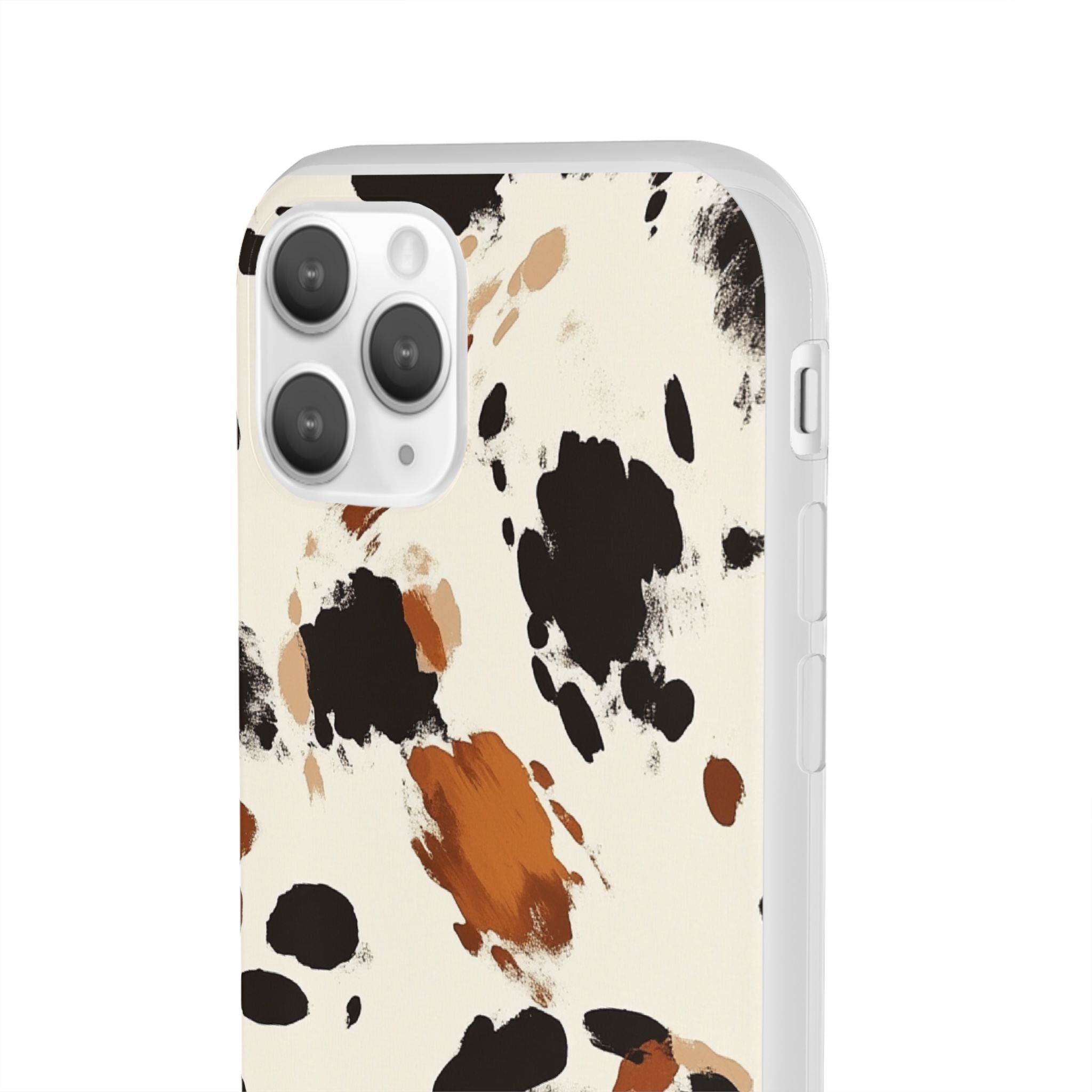 Brown Cow Print Phone Case, Artsulli - Art is Long, Life is Short, Phone Case, , , , , , ,