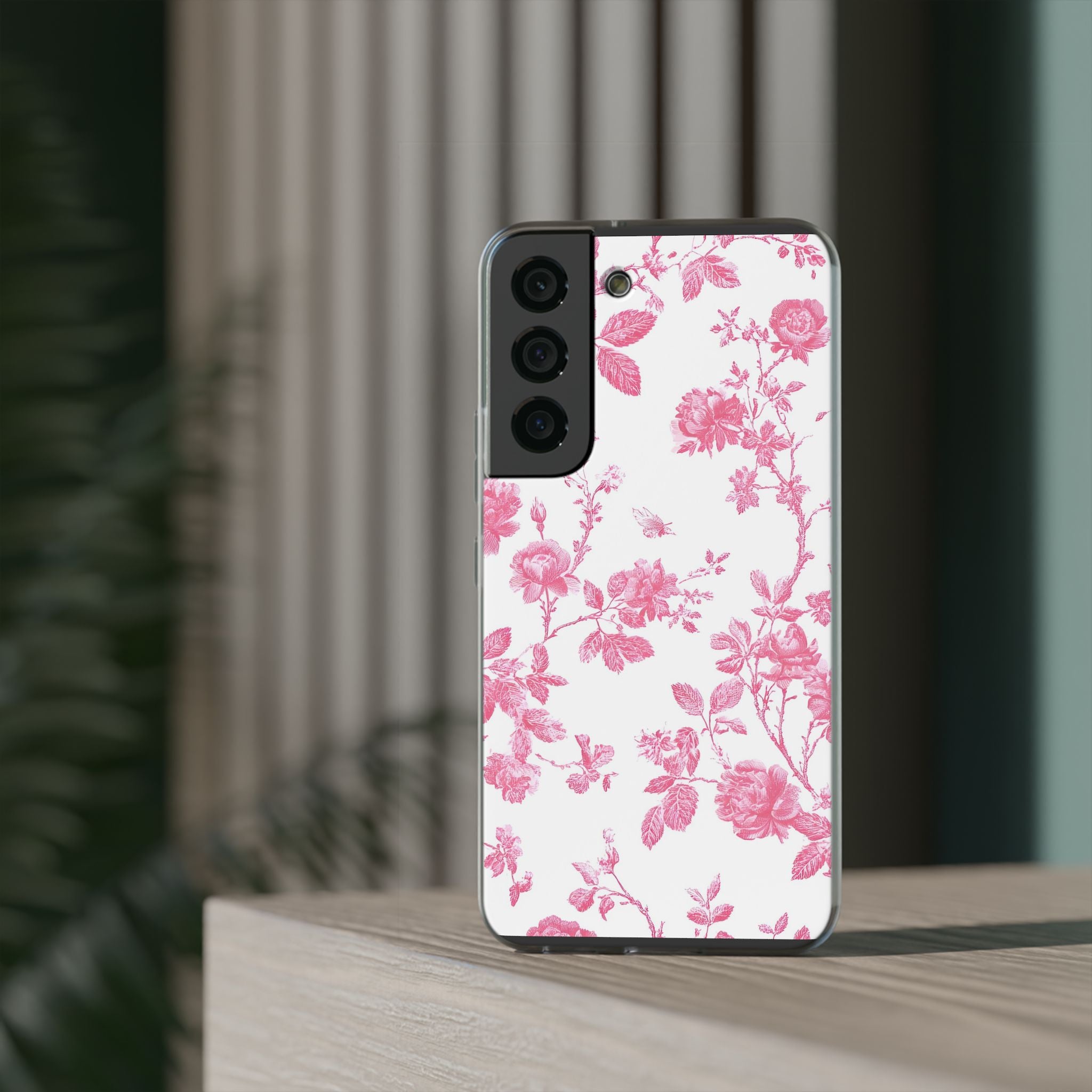 Pink and White Floral iPhone Case