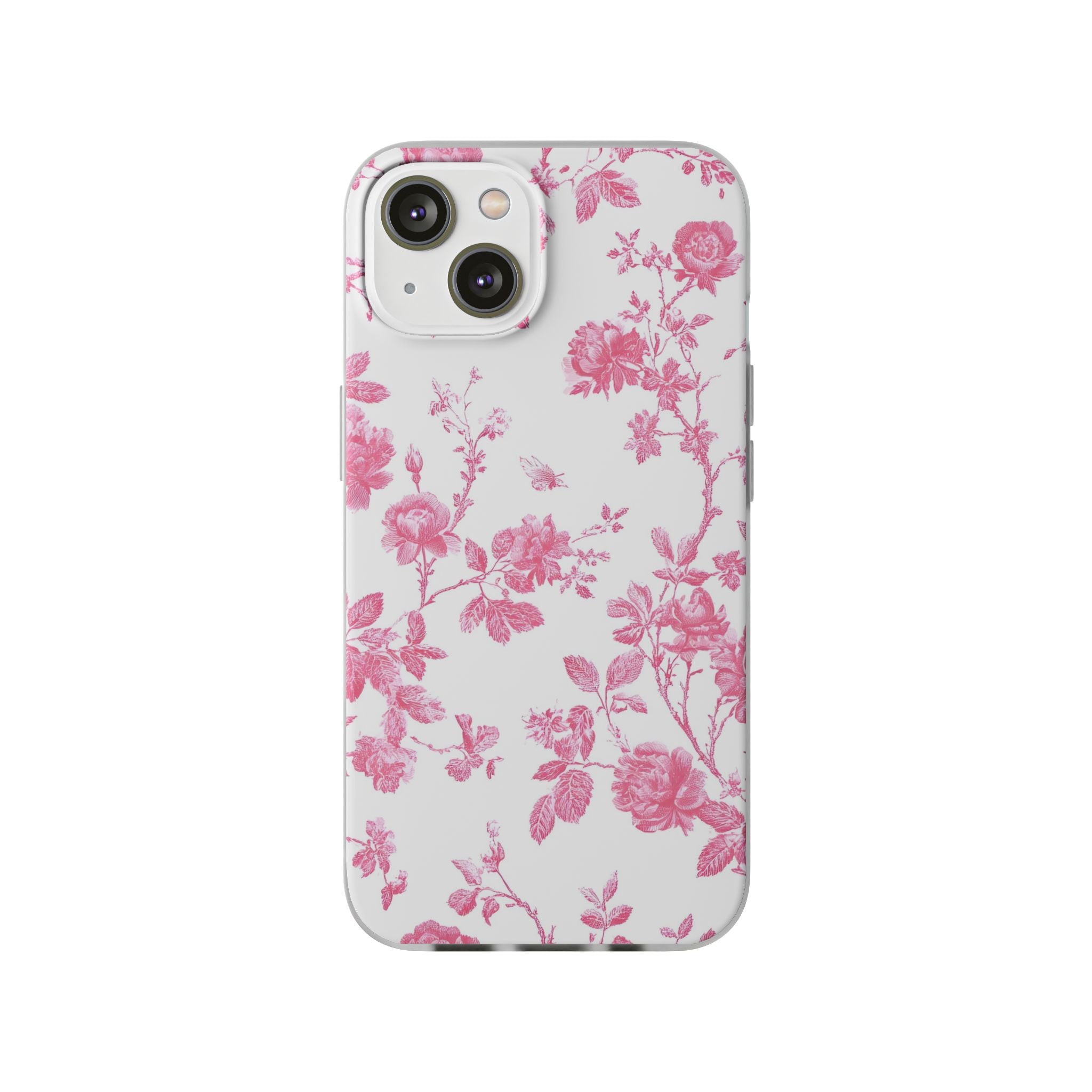 Pink and White Floral iPhone Case