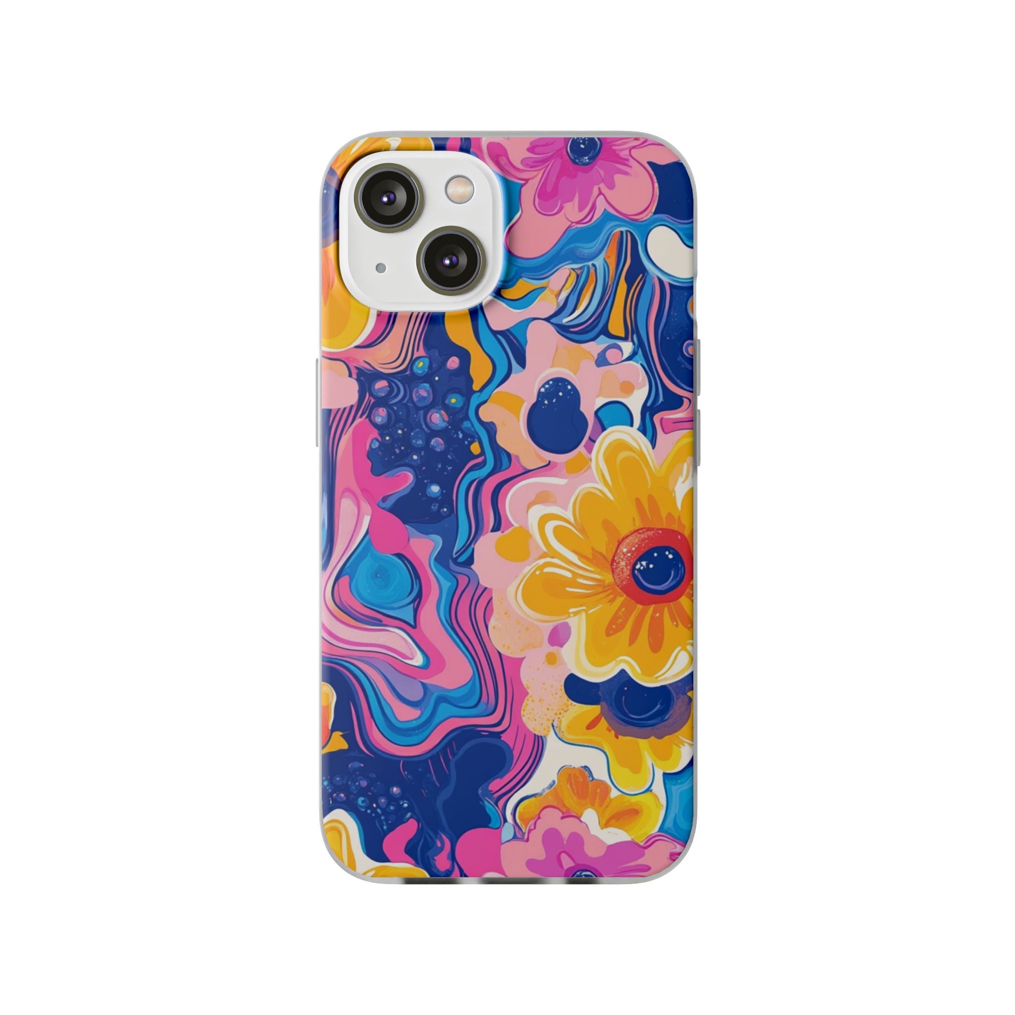 Psychedelic Floral iPhone Case, Artsulli - Art is Long, Life is Short, Phone Case, Size, iPhone 14, , , , , 11416612864040295003