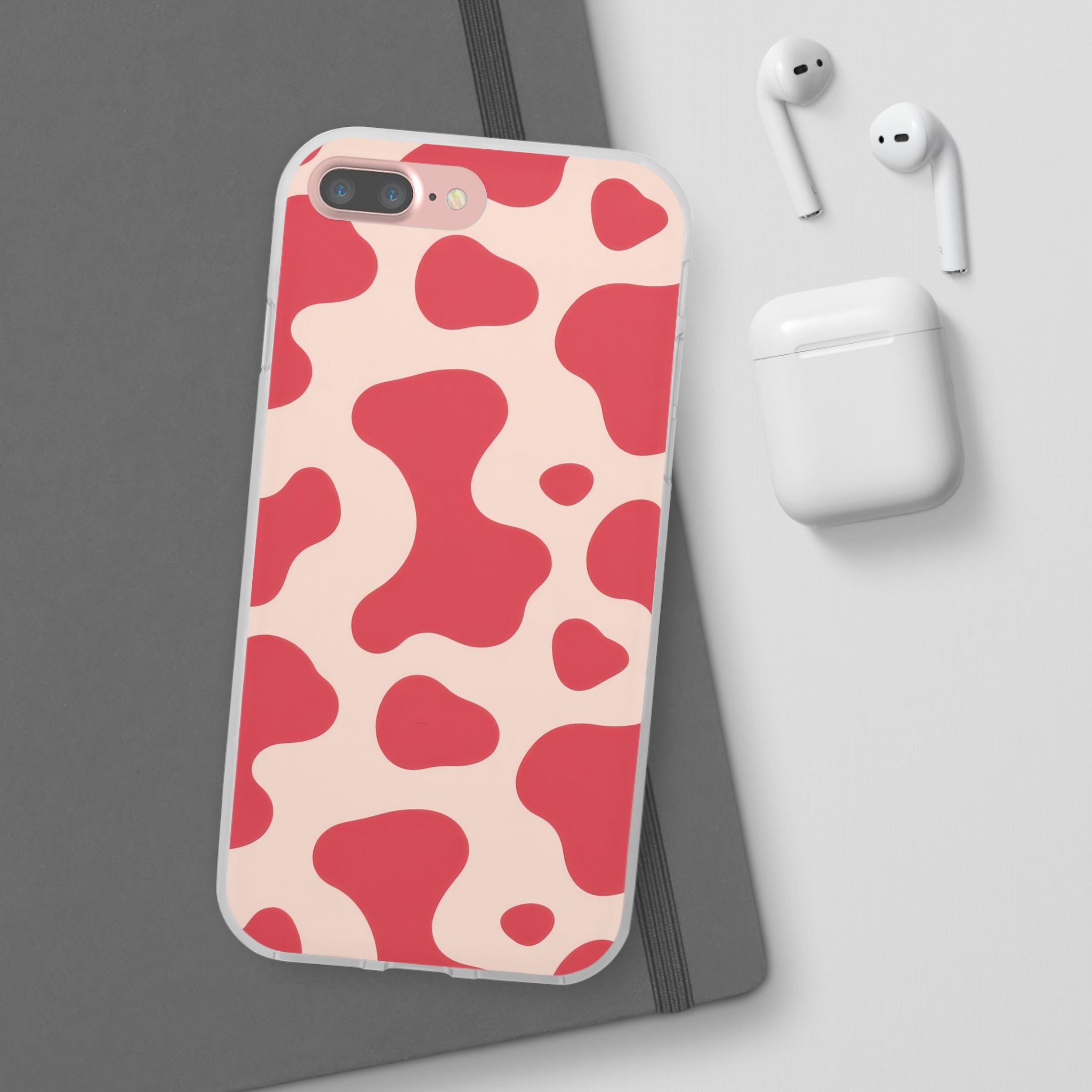 Red Jungle Cow Flexi Cases, Artsulli - Art is Long, Life is Short, Phone Case, , , , , , ,
