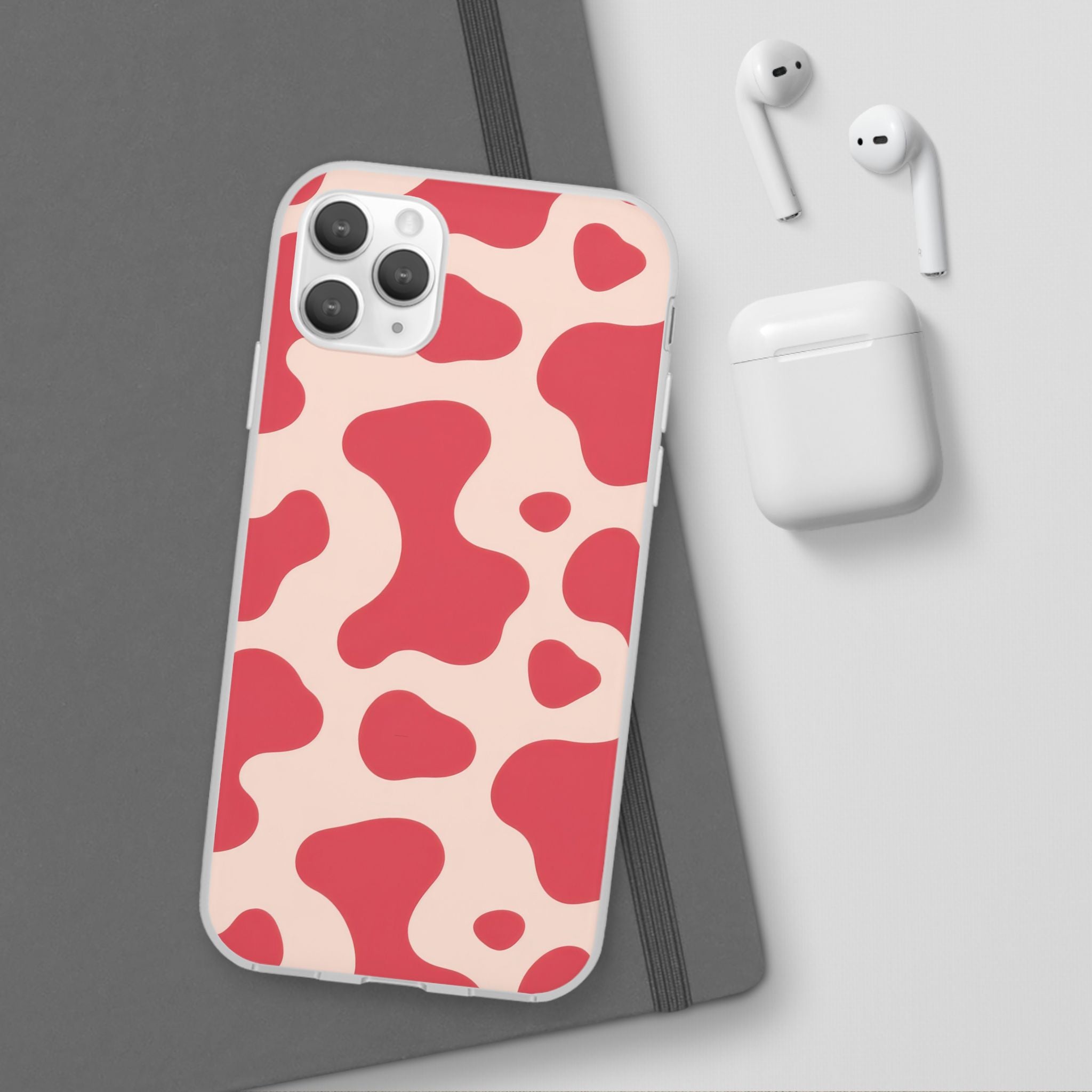 Red Jungle Cow Flexi Cases, Artsulli - Art is Long, Life is Short, Phone Case, , , , , , ,
