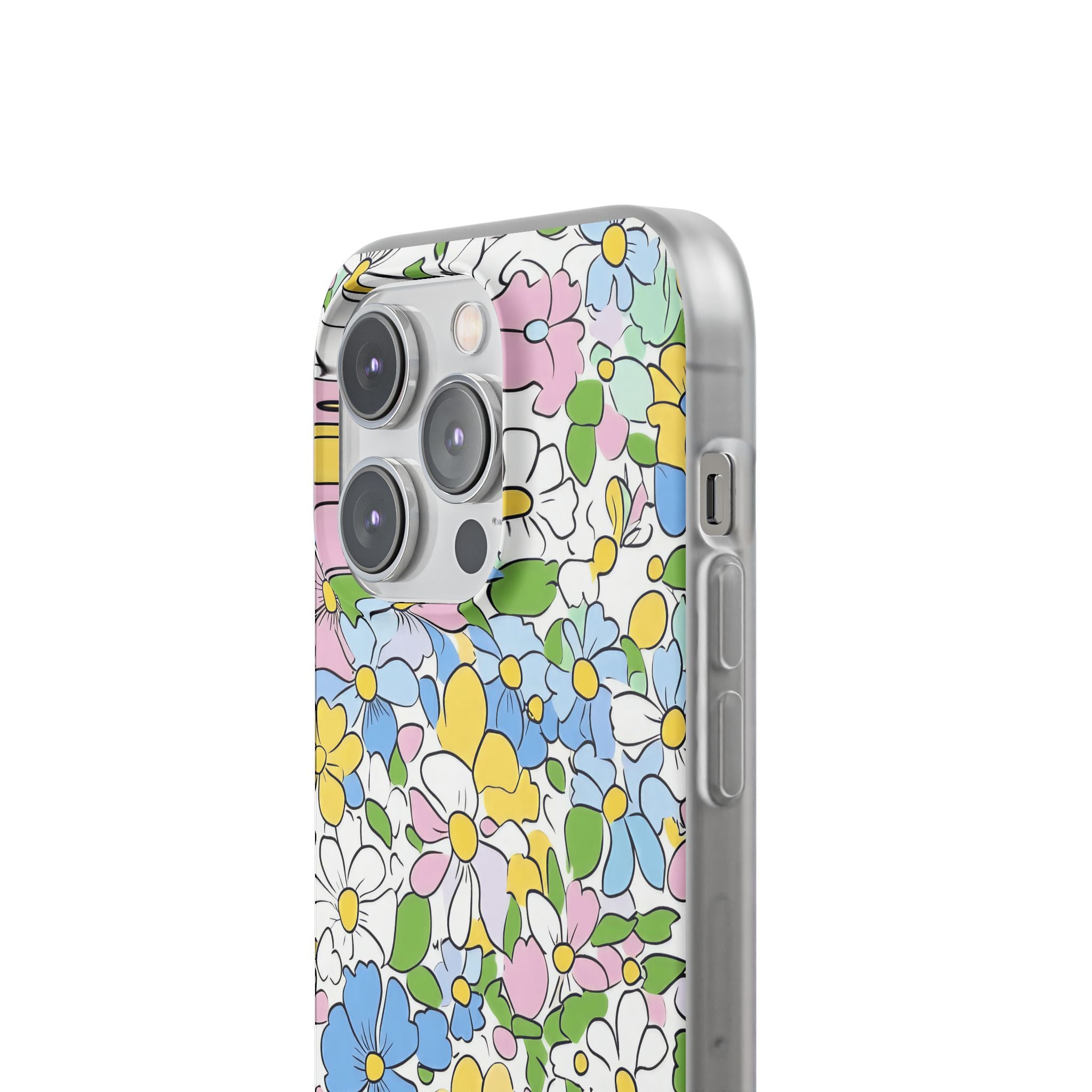 Colorful Floral Clear Flexi Case, Artsulli - Art is Long, Life is Short, Phone Case, , , , , , ,