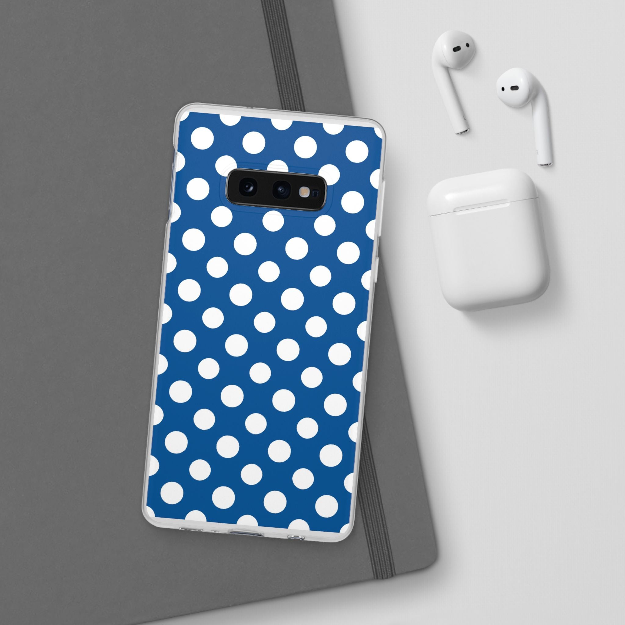 Blue and White Polka Dot iPhone Case, Artsulli - Art is Long, Life is Short, Phone Case, , , , , , ,