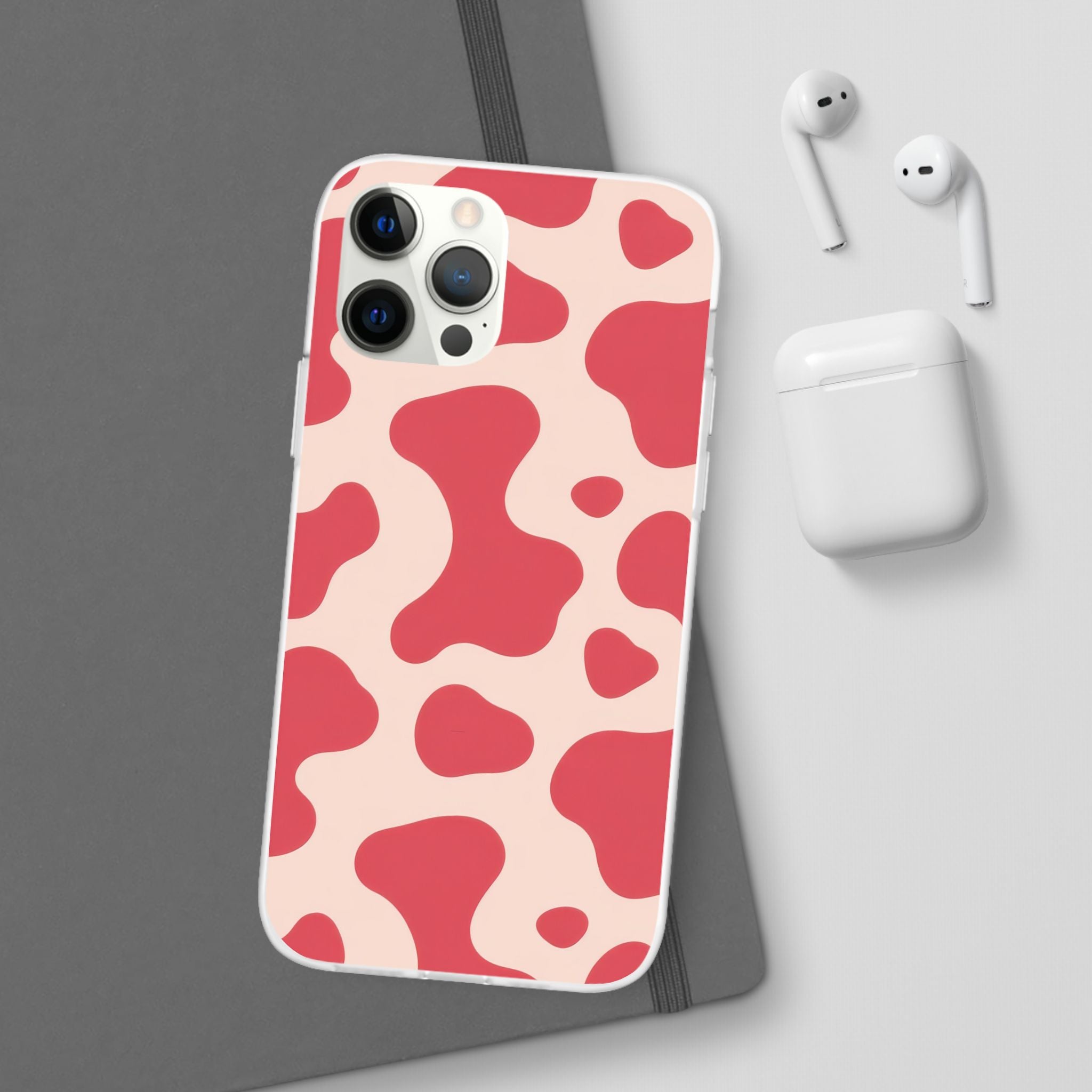 Red Jungle Cow Flexi Cases, Artsulli - Art is Long, Life is Short, Phone Case, , , , , , ,