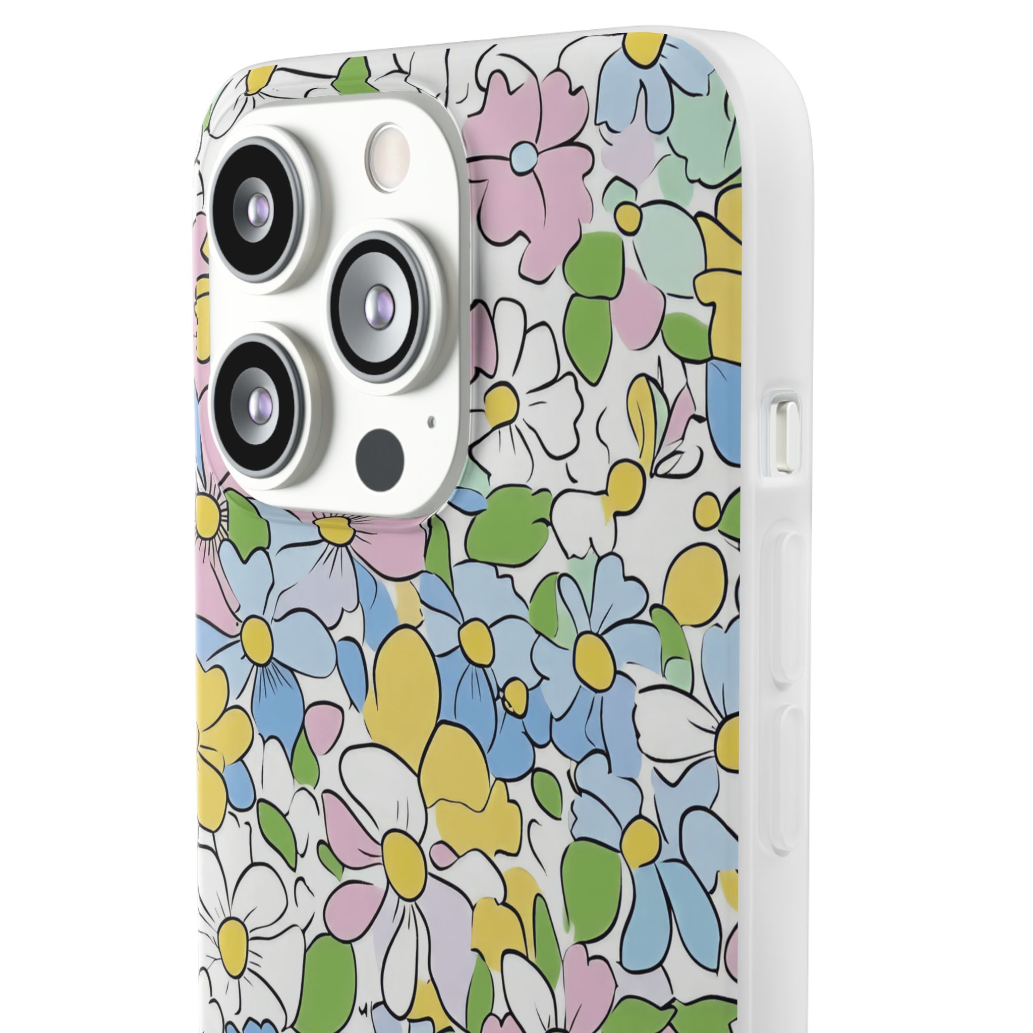 Colorful Floral Clear Flexi Case, Artsulli - Art is Long, Life is Short, Phone Case, , , , , , ,