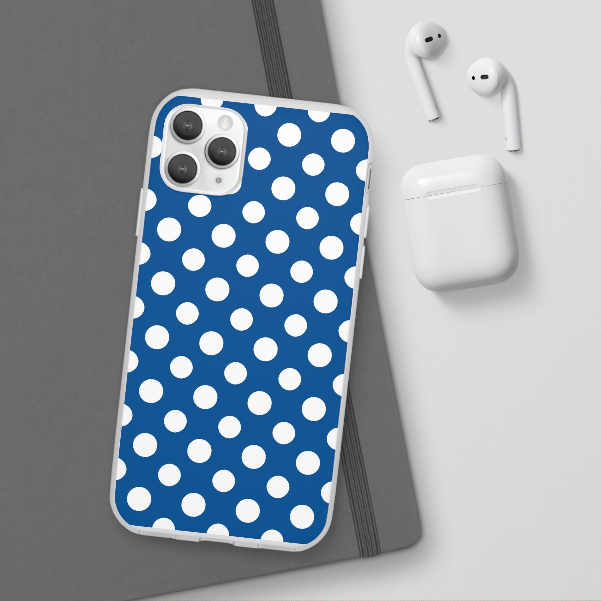 Blue and White Polka Dot iPhone Case, Artsulli - Art is Long, Life is Short, Phone Case, , , , , , ,