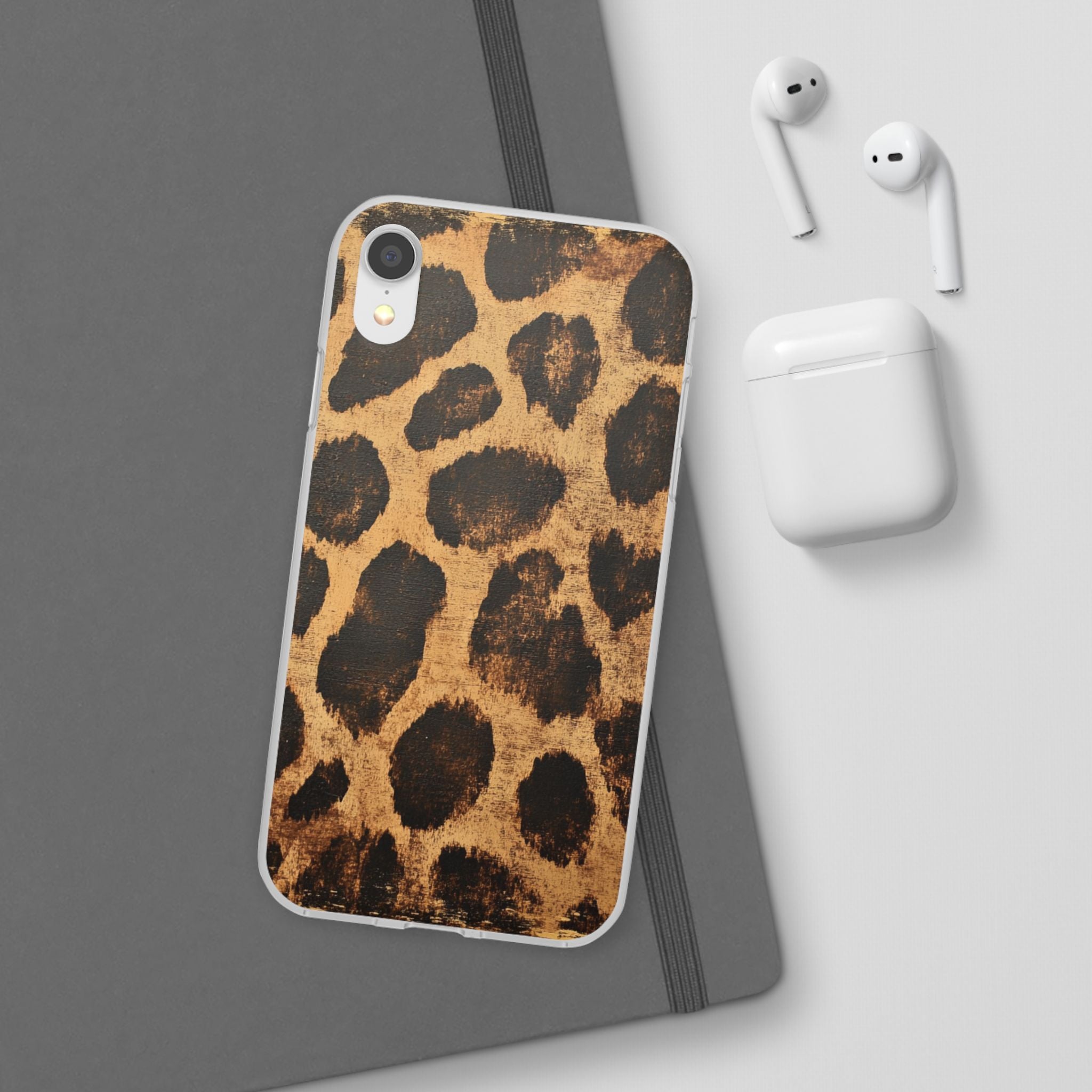 Brown Leopard Print iPhone Case, Artsulli - Art is Long, Life is Short, Phone Case, , , , , , ,