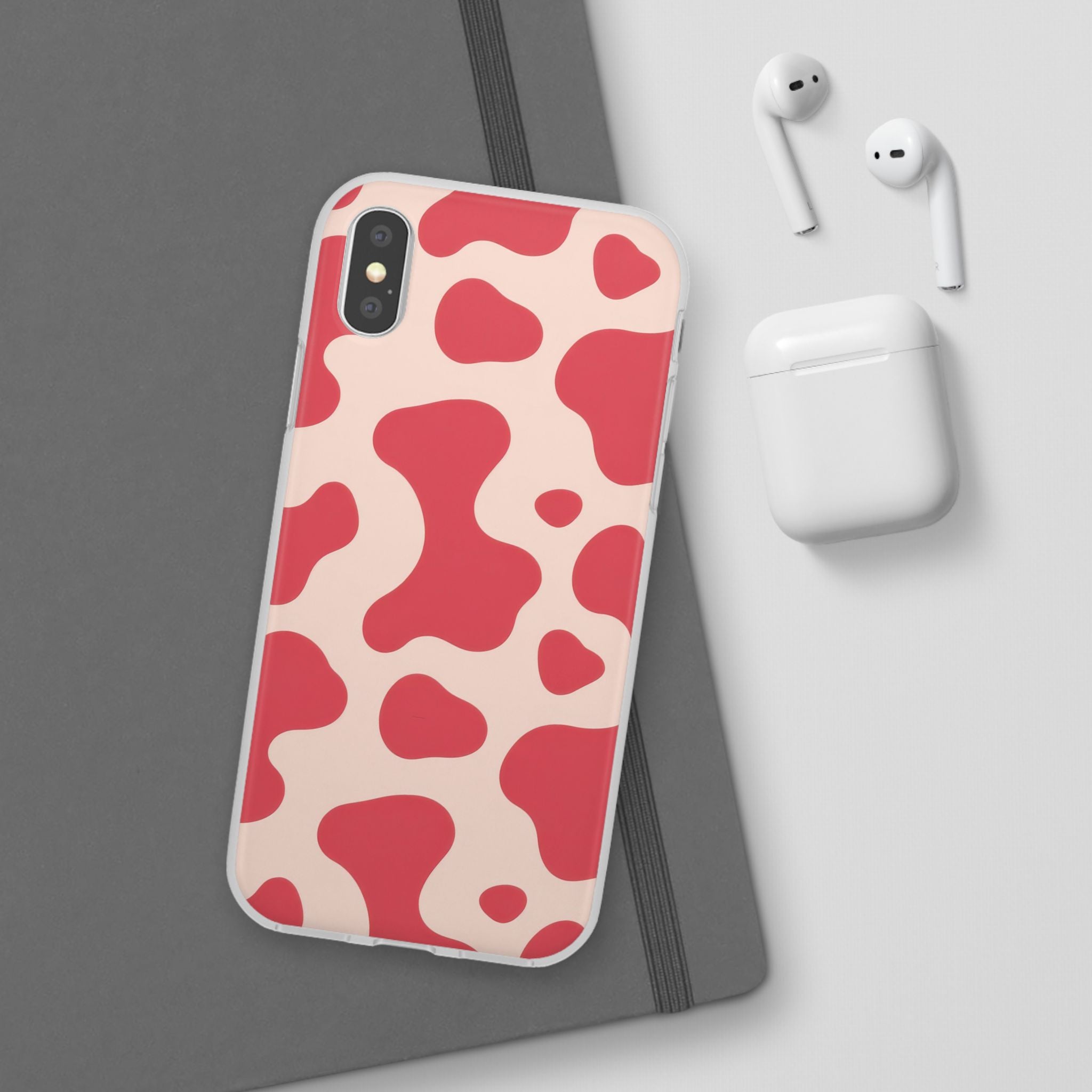 Red Jungle Cow Flexi Cases, Artsulli - Art is Long, Life is Short, Phone Case, , , , , , ,