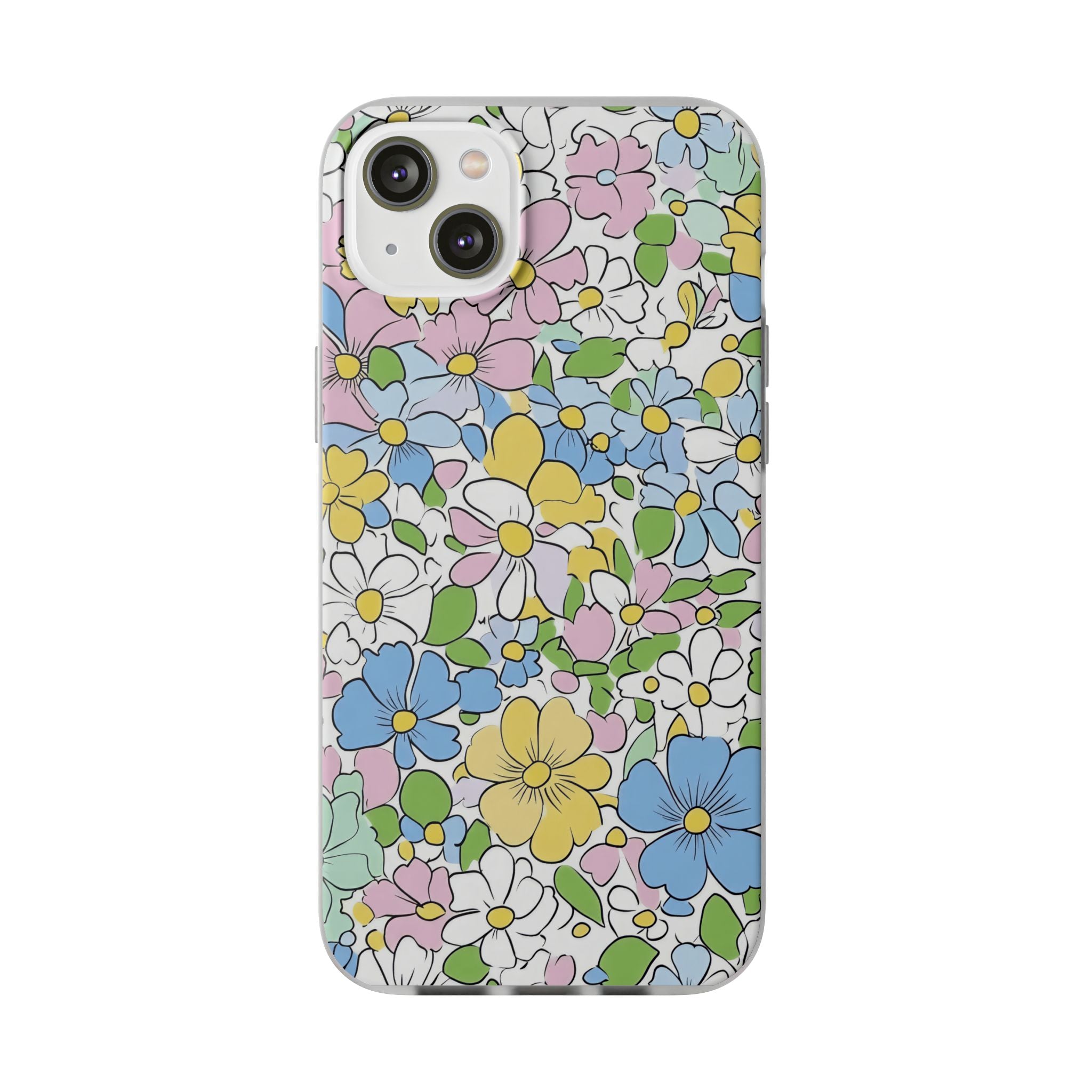 Colorful Floral Clear Flexi Case, Artsulli - Art is Long, Life is Short, Phone Case, Size, iPhone 14 Plus, , , , , 17168563940400163152