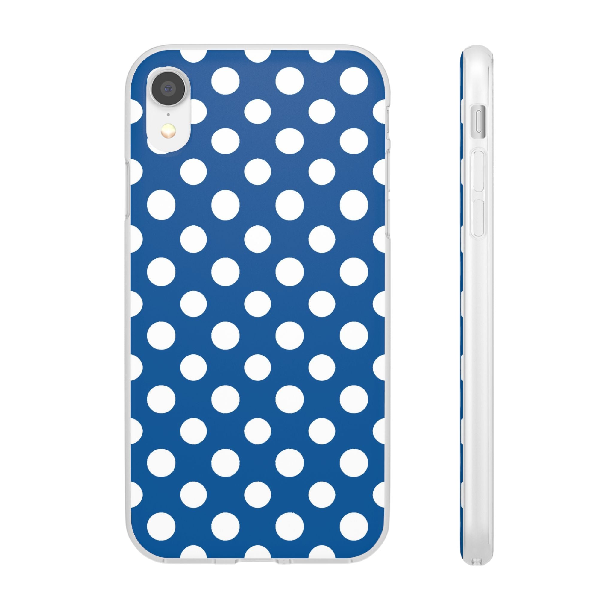 Blue and White Polka Dot iPhone Case, Artsulli - Art is Long, Life is Short, Phone Case, Size, iPhone XR with gift packaging, , , , , 29690053439552213609