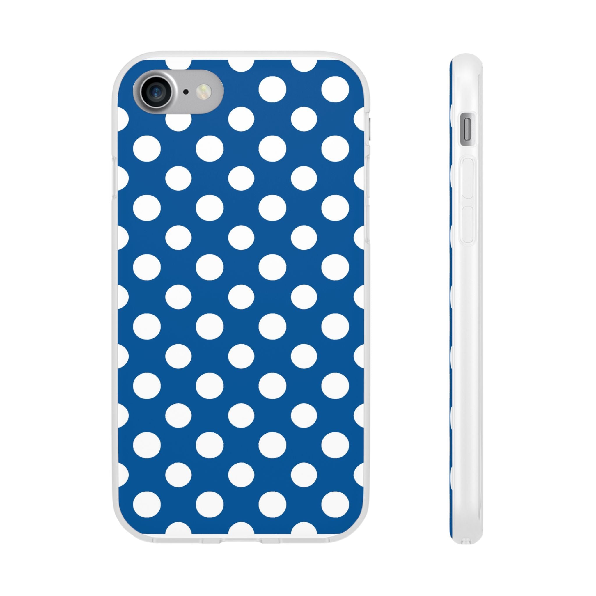 Blue and White Polka Dot iPhone Case, Artsulli - Art is Long, Life is Short, Phone Case, Size, iPhone 7 with gift packaging, , , , , 12031528387996069665