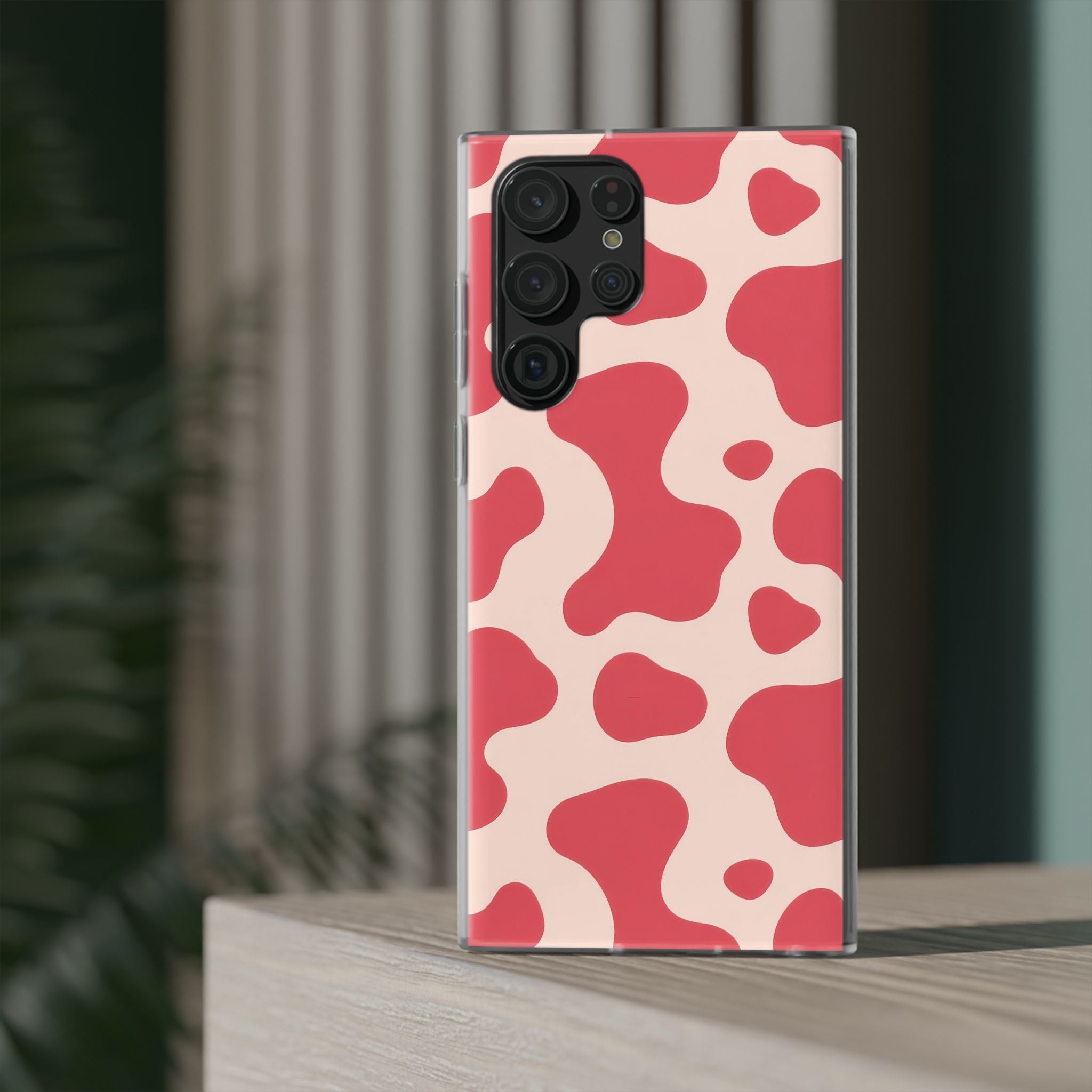 Red Jungle Cow Flexi Cases, Artsulli - Art is Long, Life is Short, Phone Case, , , , , , ,