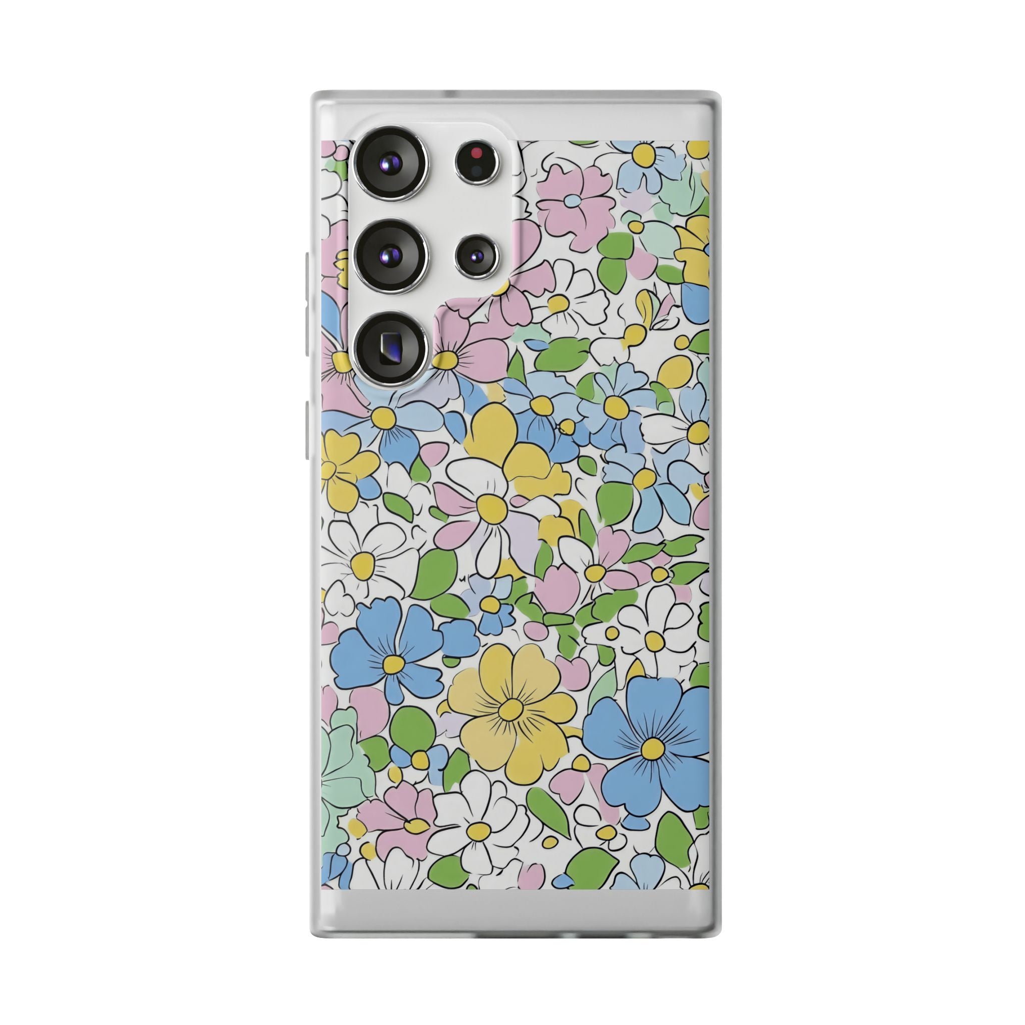 Colorful Floral Clear Flexi Case, Artsulli - Art is Long, Life is Short, Phone Case, Size, Samsung Galaxy S23 Ultra with gift packaging, , , , , 28171808367259261979