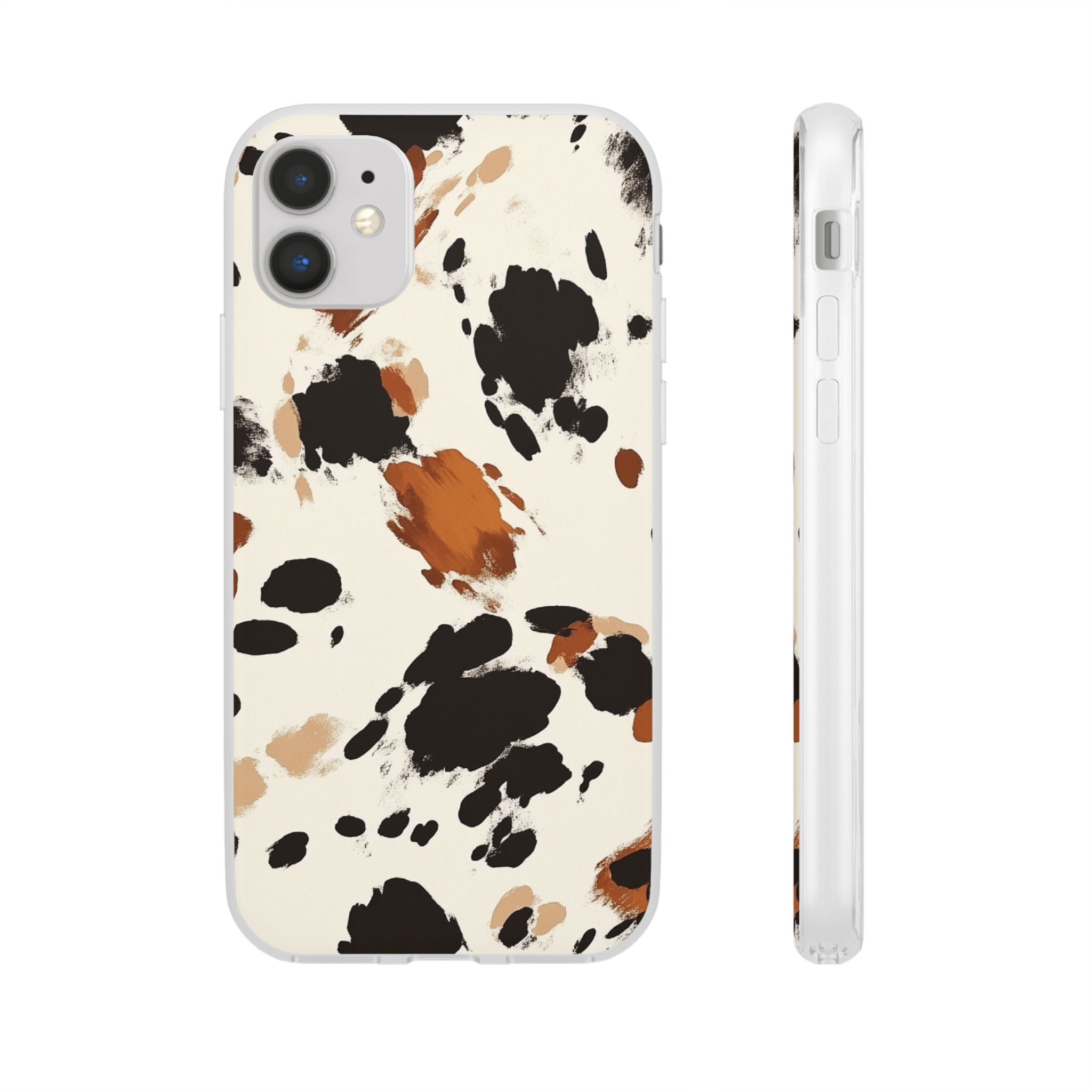 Brown Cow Print Phone Case, Artsulli - Art is Long, Life is Short, Phone Case, Size, iPhone 11, , , , , 22805462321072478805