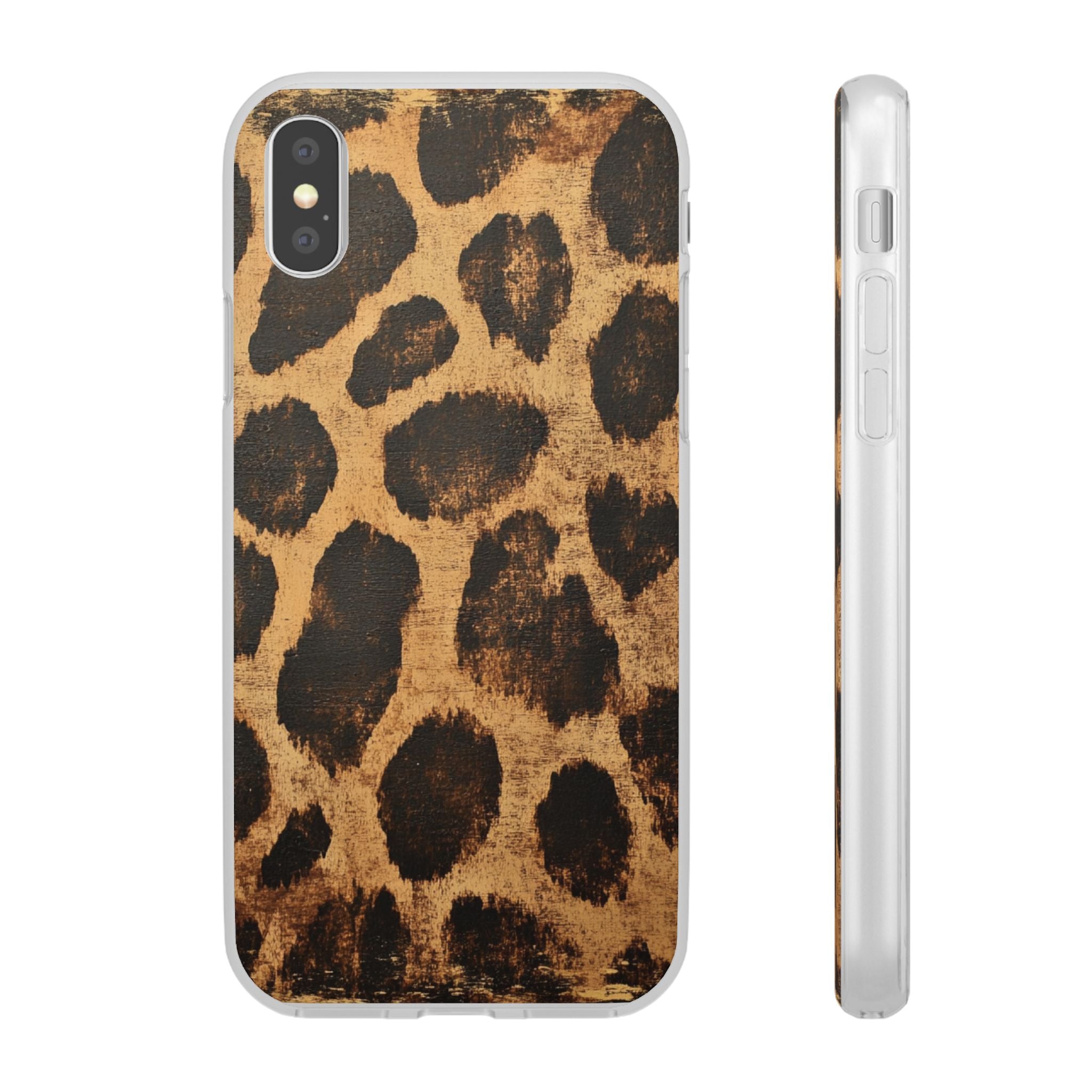 Brown Leopard Print iPhone Case, Artsulli - Art is Long, Life is Short, Phone Case, Size, iPhone XS with gift packaging, , , , , 15179397637789053335