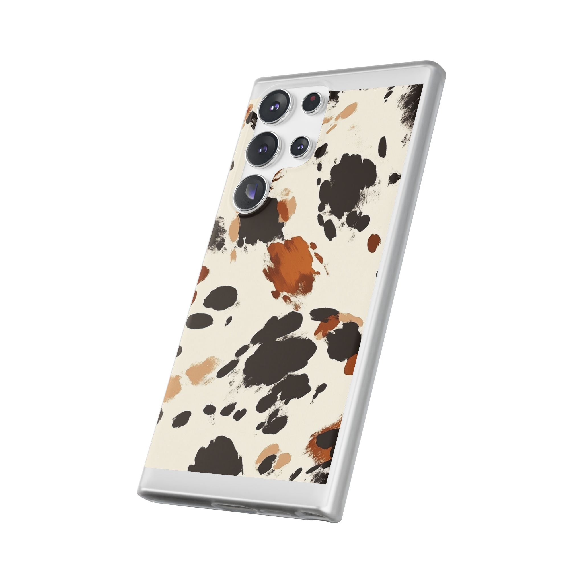 Brown Cow Print Phone Case, Artsulli - Art is Long, Life is Short, Phone Case, , , , , , ,