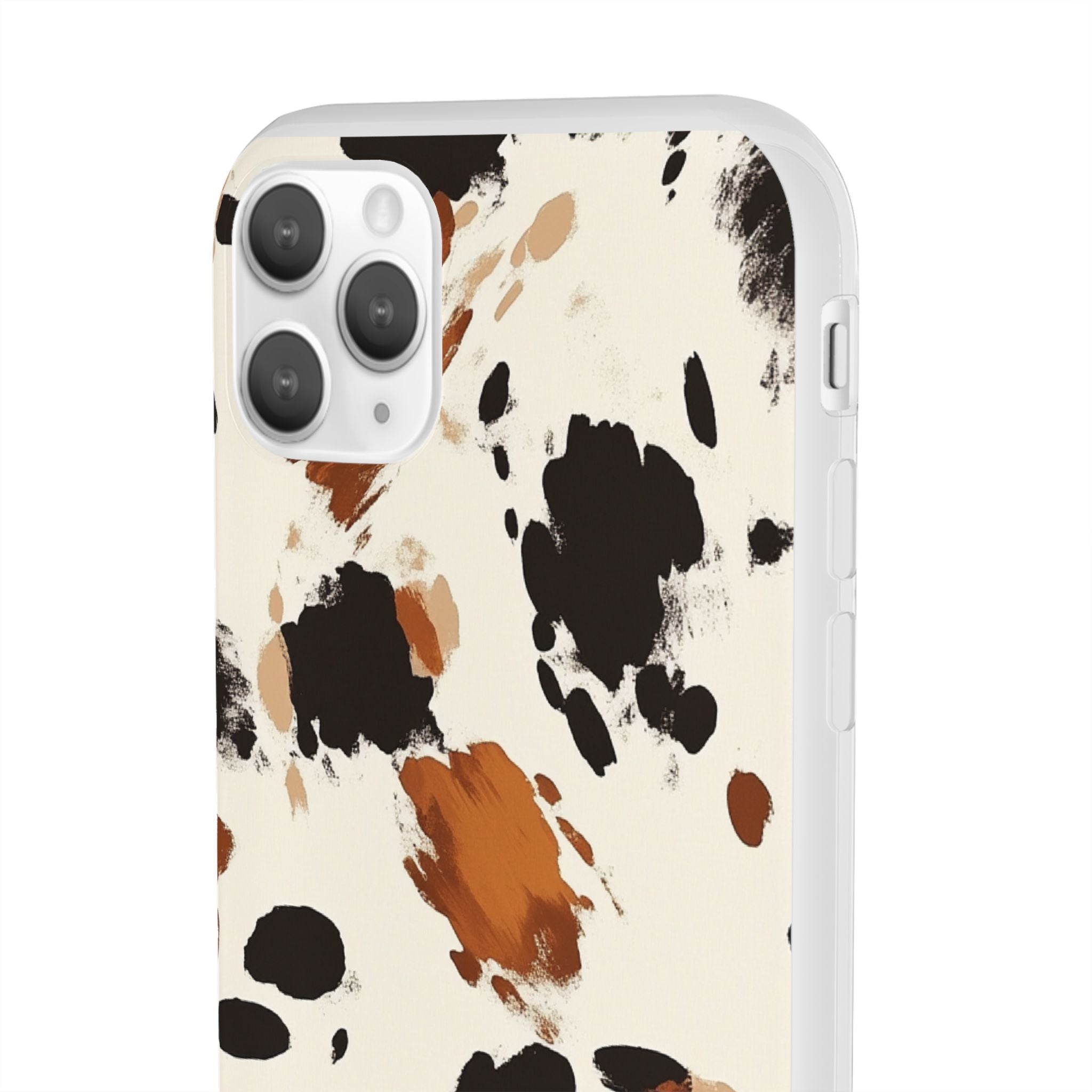 Brown Cow Print Phone Case, Artsulli - Art is Long, Life is Short, Phone Case, , , , , , ,