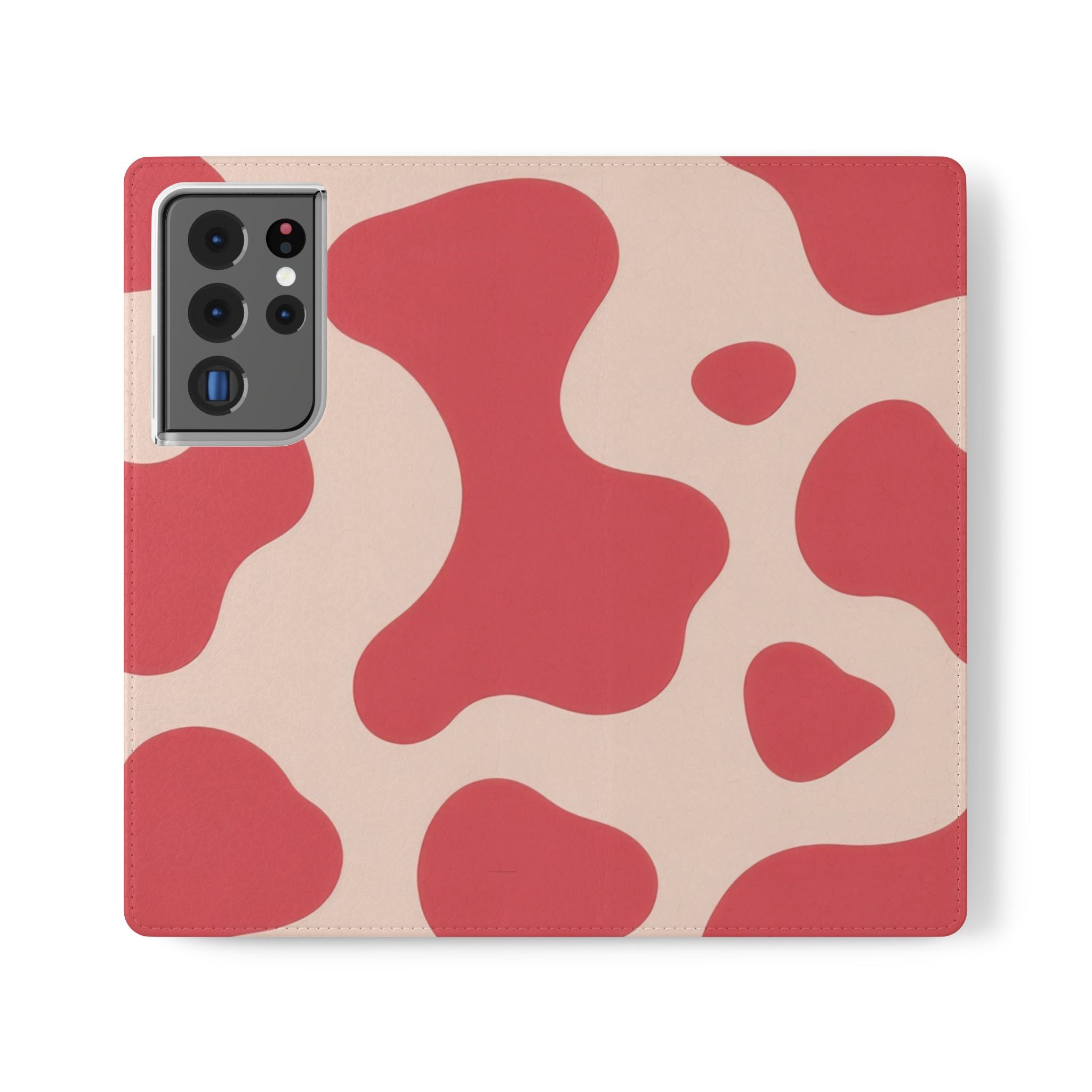 Red Jungle Cow Flip Cases, Artsulli - Art is Long, Life is Short, Phone Case, Size, Samsung Galaxy S21 Ultra, , , , , 26302030129845420772