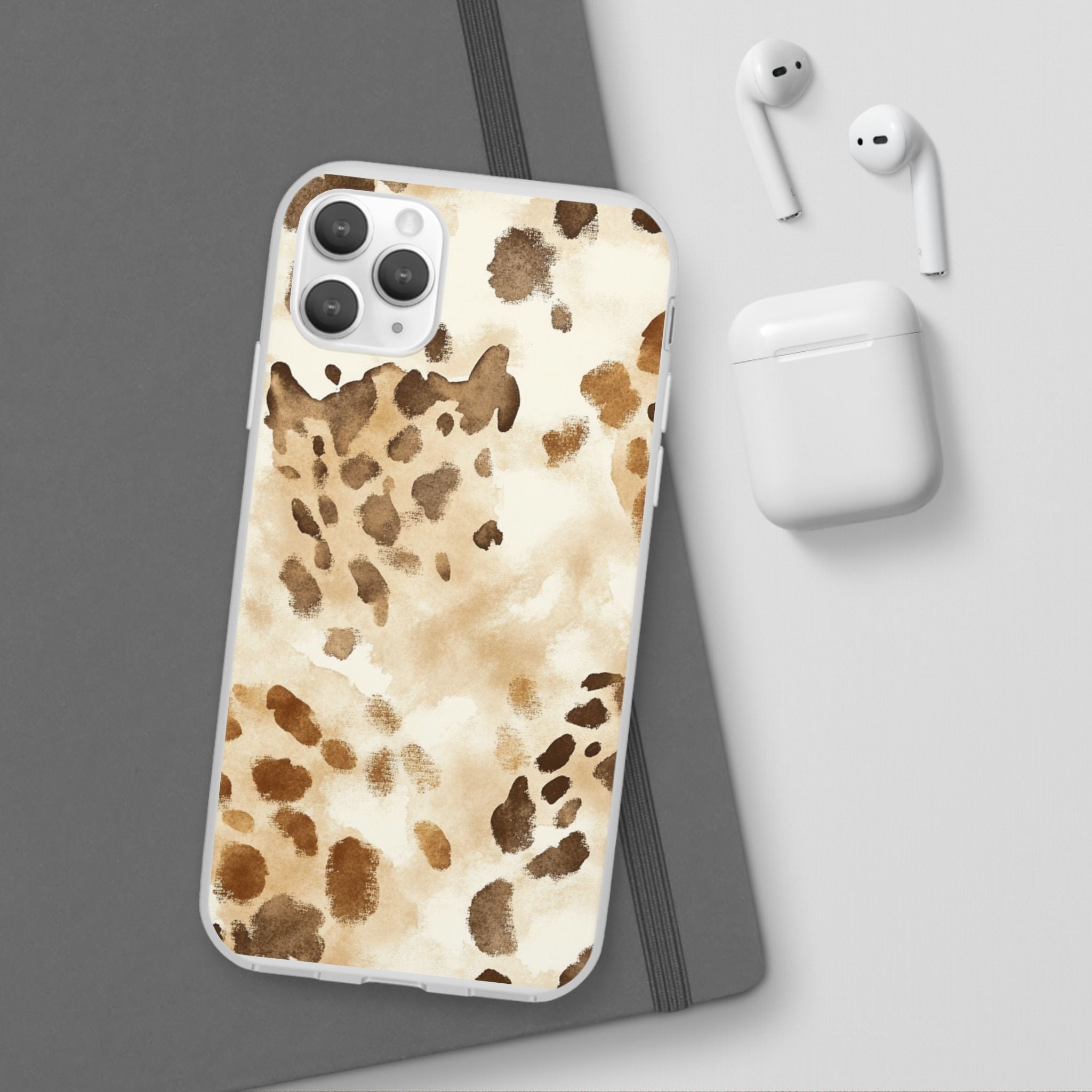 Brown and Beige Watercolor Dalmatian Phone Case, Artsulli - Art is Long, Life is Short, Phone Case, , , , , , ,
