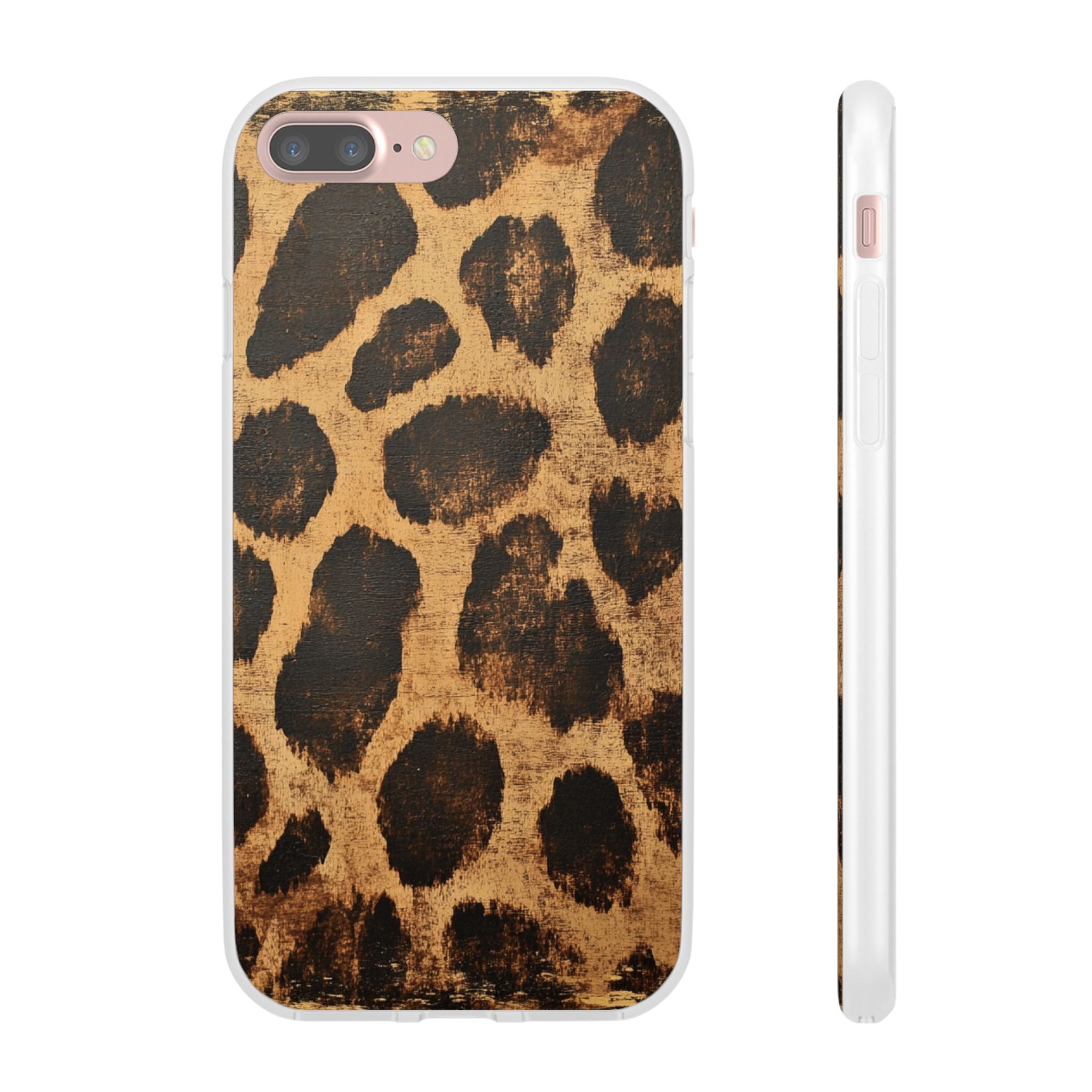 Brown Leopard Print iPhone Case, Artsulli - Art is Long, Life is Short, Phone Case, Size, iPhone 7 Plus with gift packaging, , , , , 32478661867777951280