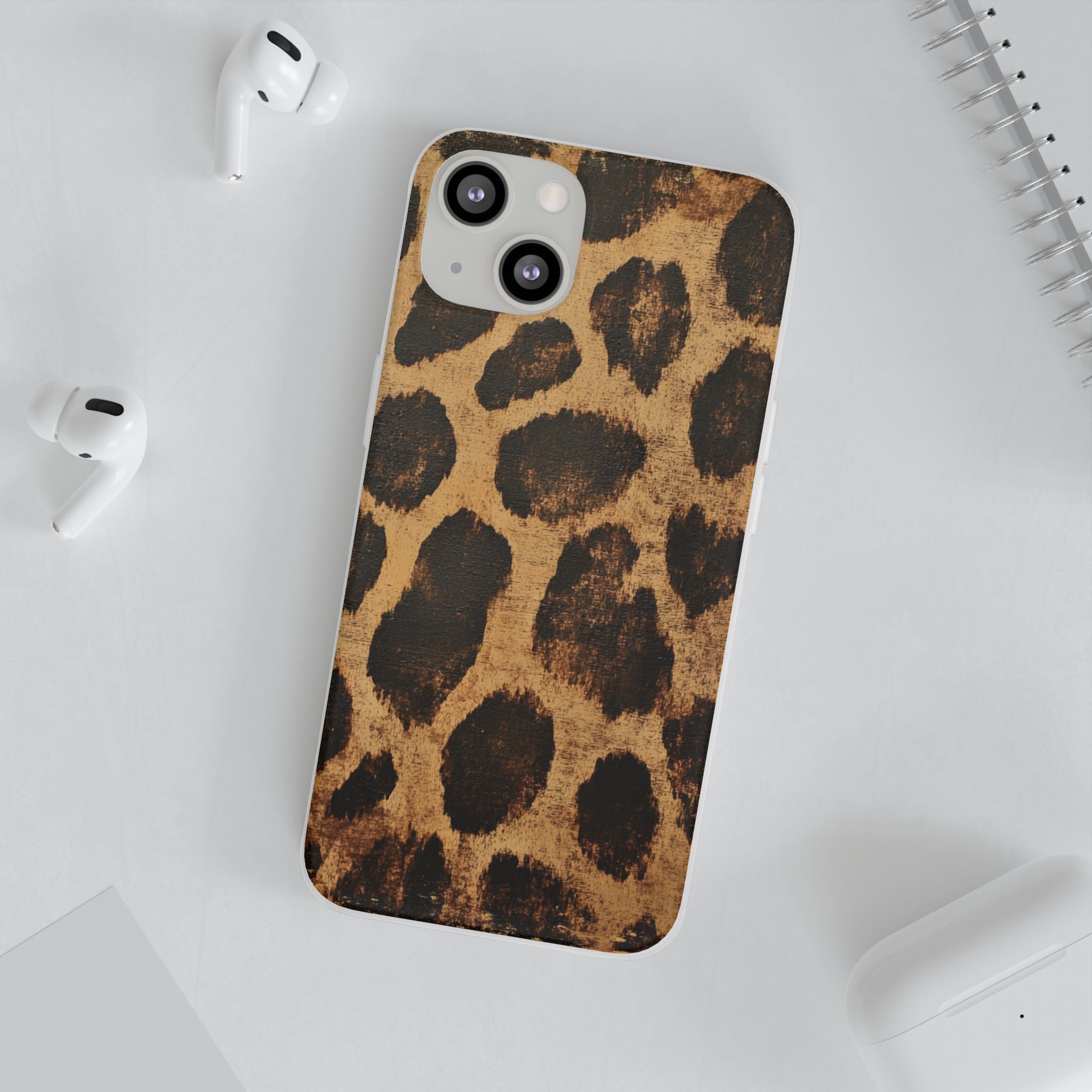 Brown Leopard Print iPhone Case, Artsulli - Art is Long, Life is Short, Phone Case, , , , , , ,