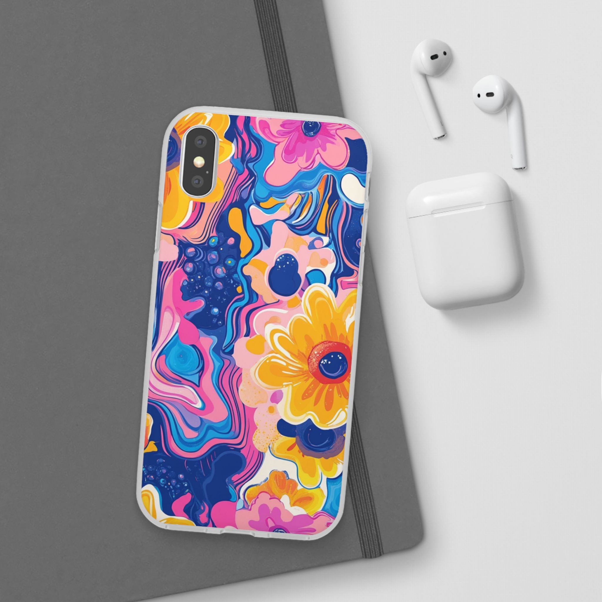 Psychedelic Floral iPhone Case, Artsulli - Art is Long, Life is Short, Phone Case, , , , , , ,