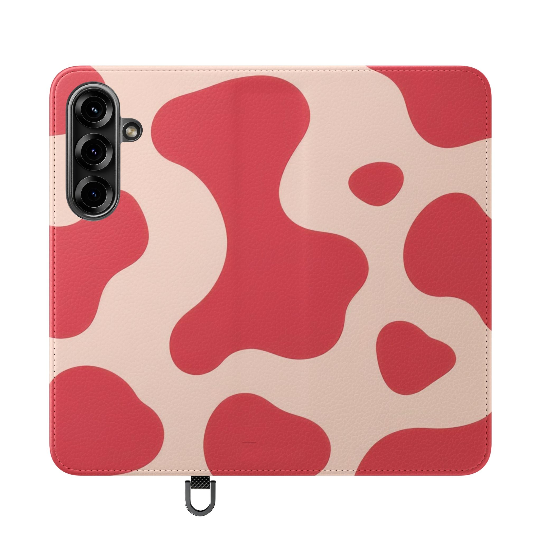 Red Jungle Cow Flip Cases, Artsulli - Art is Long, Life is Short, Phone Case, Size, Samsung Galaxy S25, , , , , 19365131801654673003