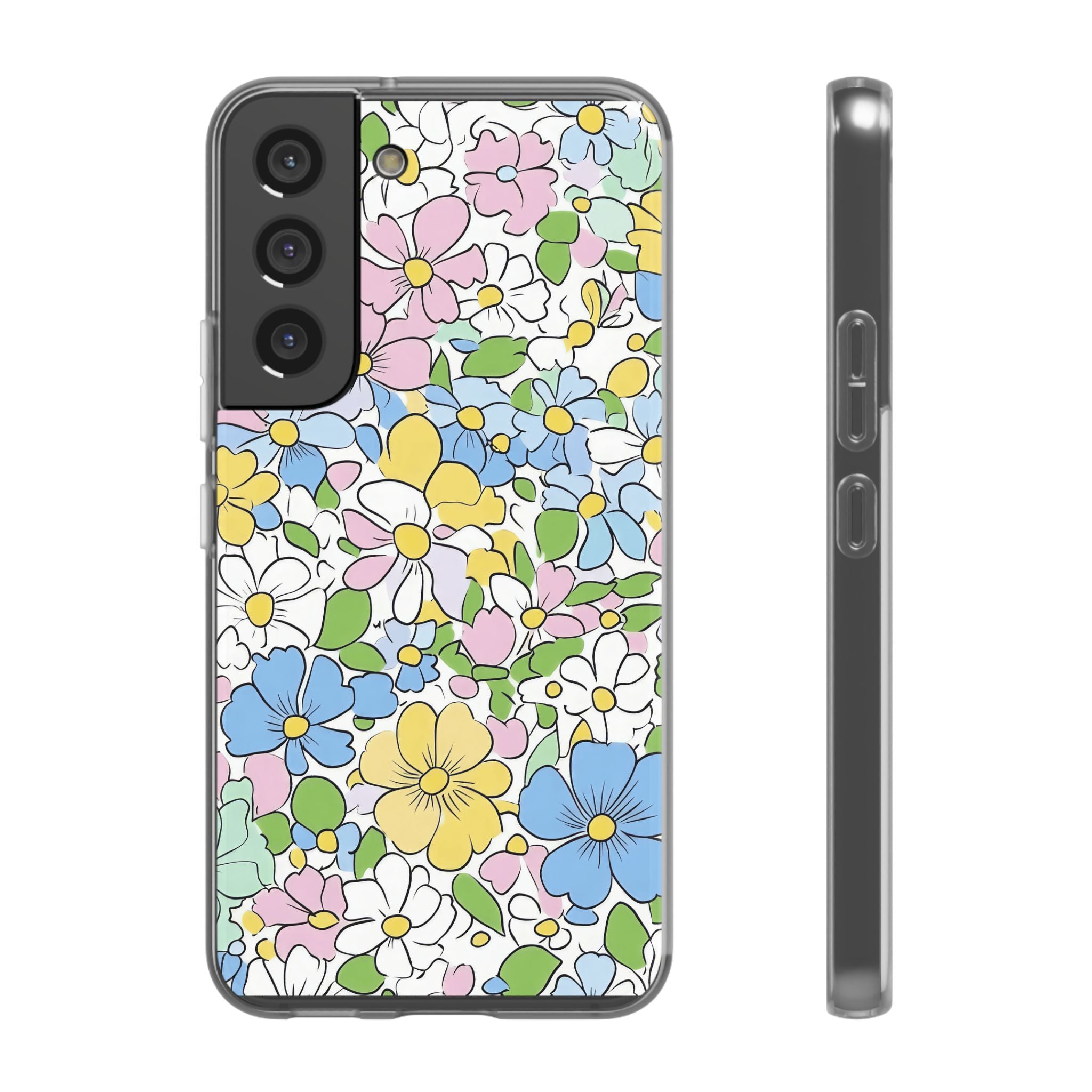 Colorful Floral Clear Flexi Case, Artsulli - Art is Long, Life is Short, Phone Case, Size, Samsung Galaxy S22, , , , , 26602226442047166431