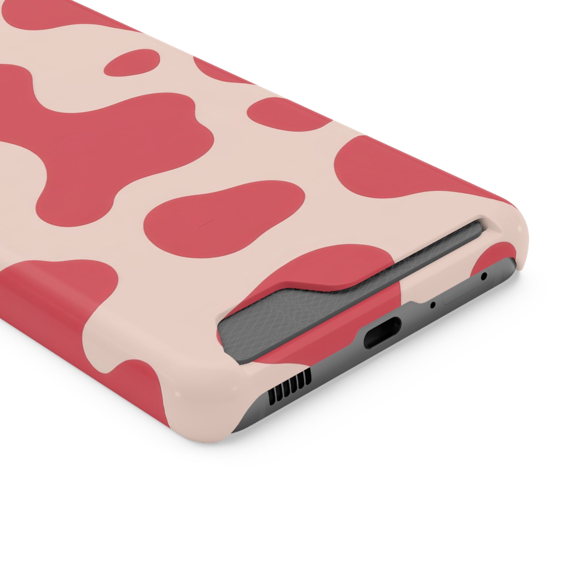 Red Jungle Cow Phone Case With Card Holder, Artsulli - Art is Long, Life is Short, Phone Case, , , , , , ,