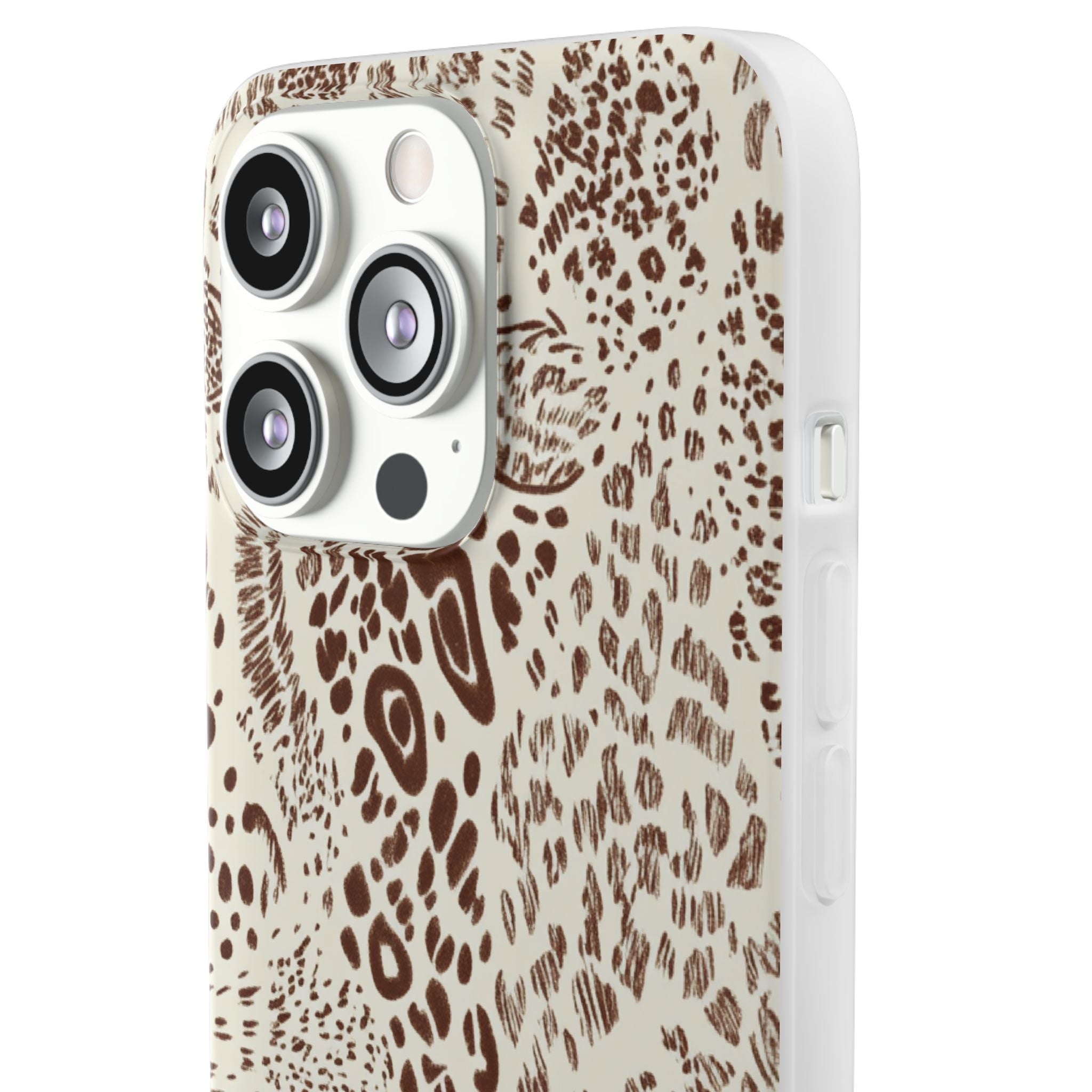 Brown Animal Print Flexi Case, Artsulli - Art is Long, Life is Short, Phone Case, , , , , , ,