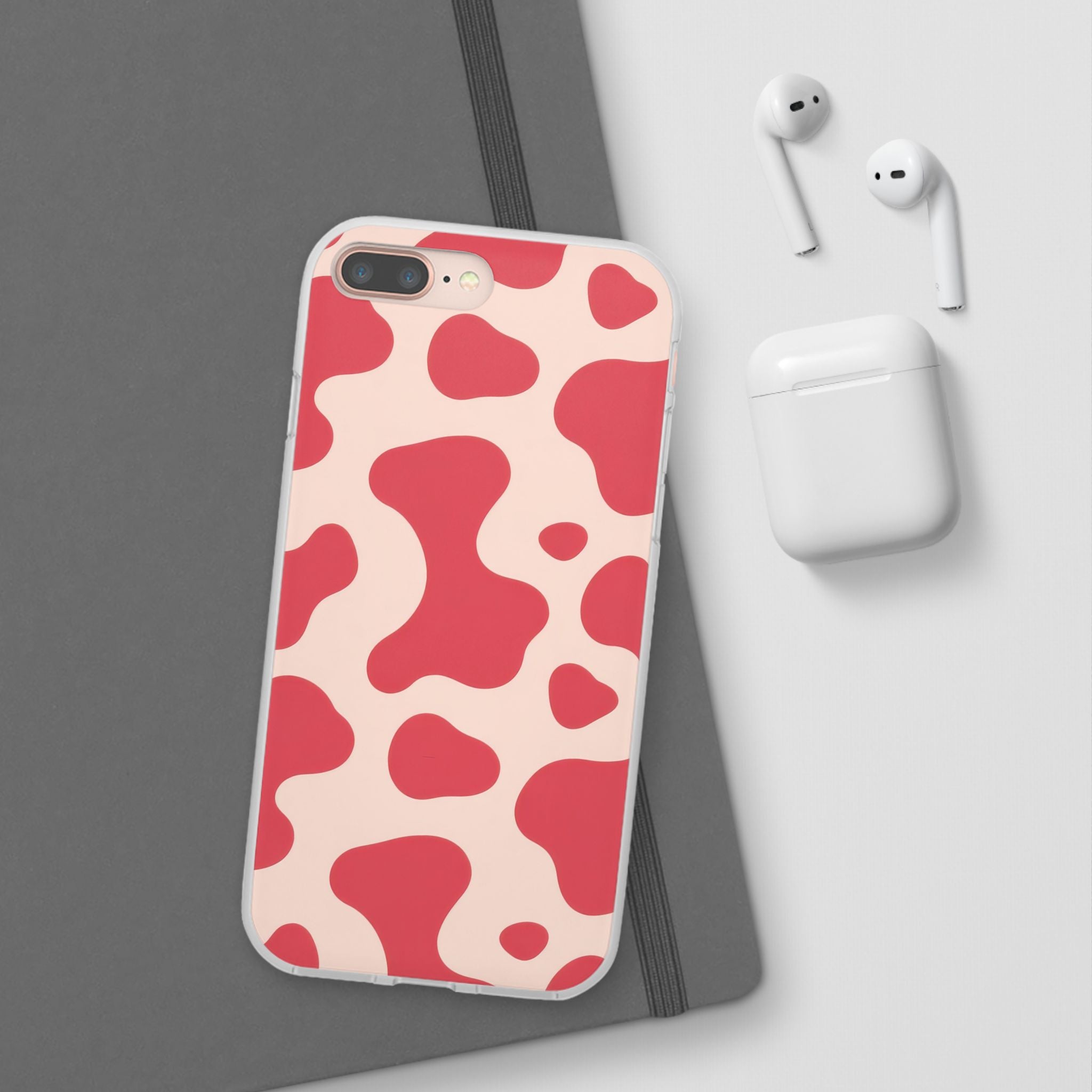Red Jungle Cow Flexi Cases, Artsulli - Art is Long, Life is Short, Phone Case, , , , , , ,