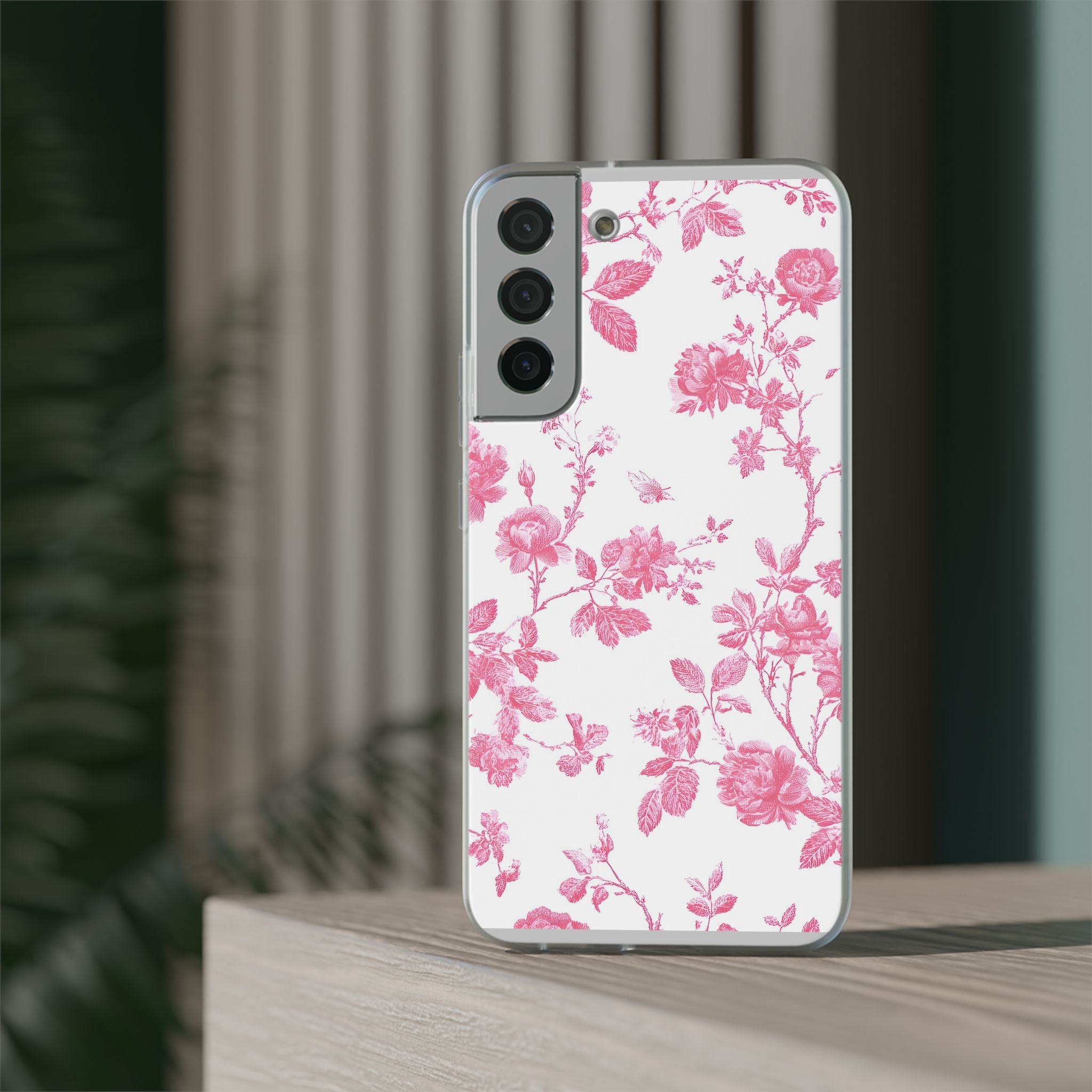 Pink and White Floral iPhone Case