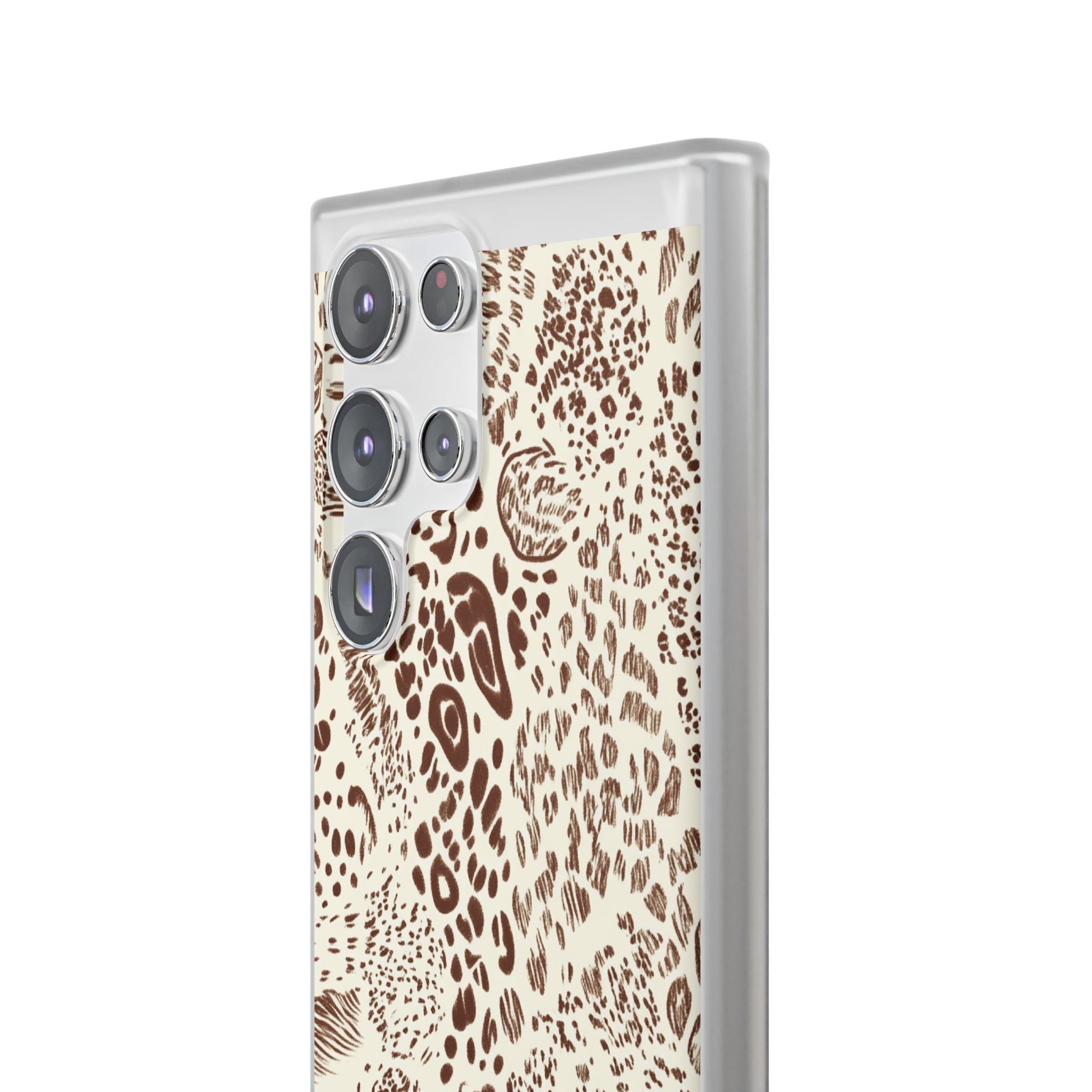 Brown Animal Print Flexi Case, Artsulli - Art is Long, Life is Short, Phone Case, , , , , , ,
