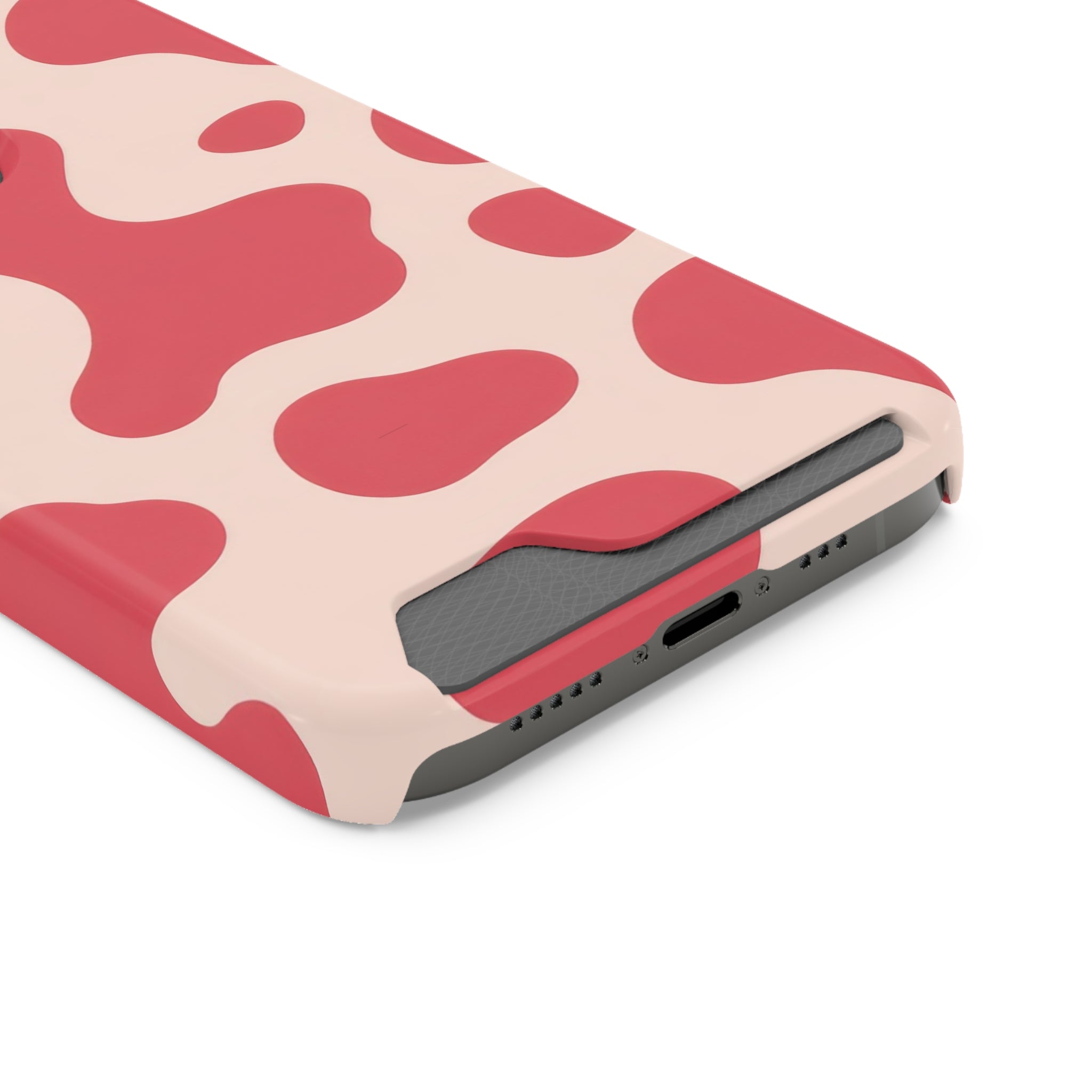Red Jungle Cow Phone Case With Card Holder, Artsulli - Art is Long, Life is Short, Phone Case, , , , , , ,